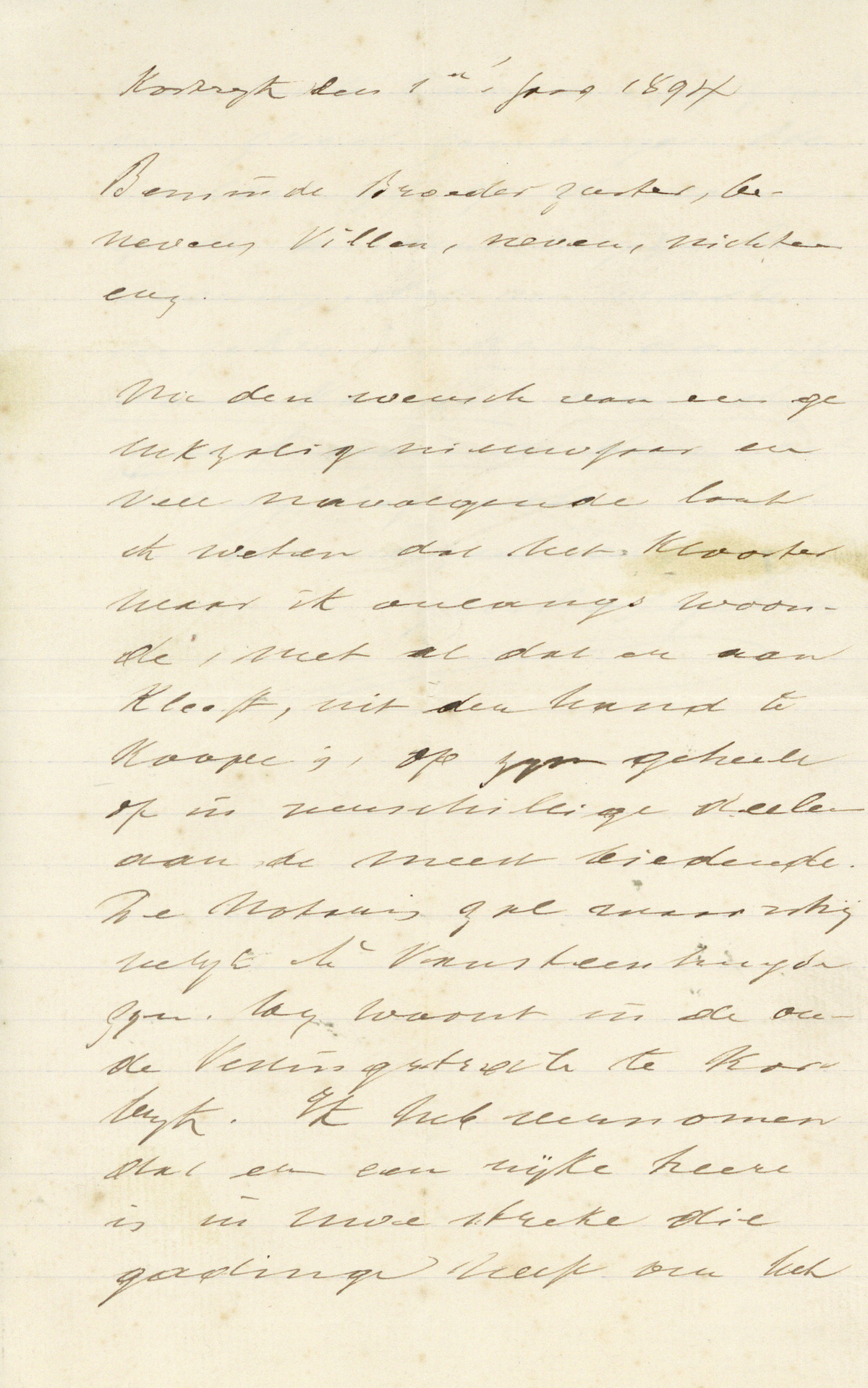 Guido Gezelle aan Louise Gezelle en Camille Lateur