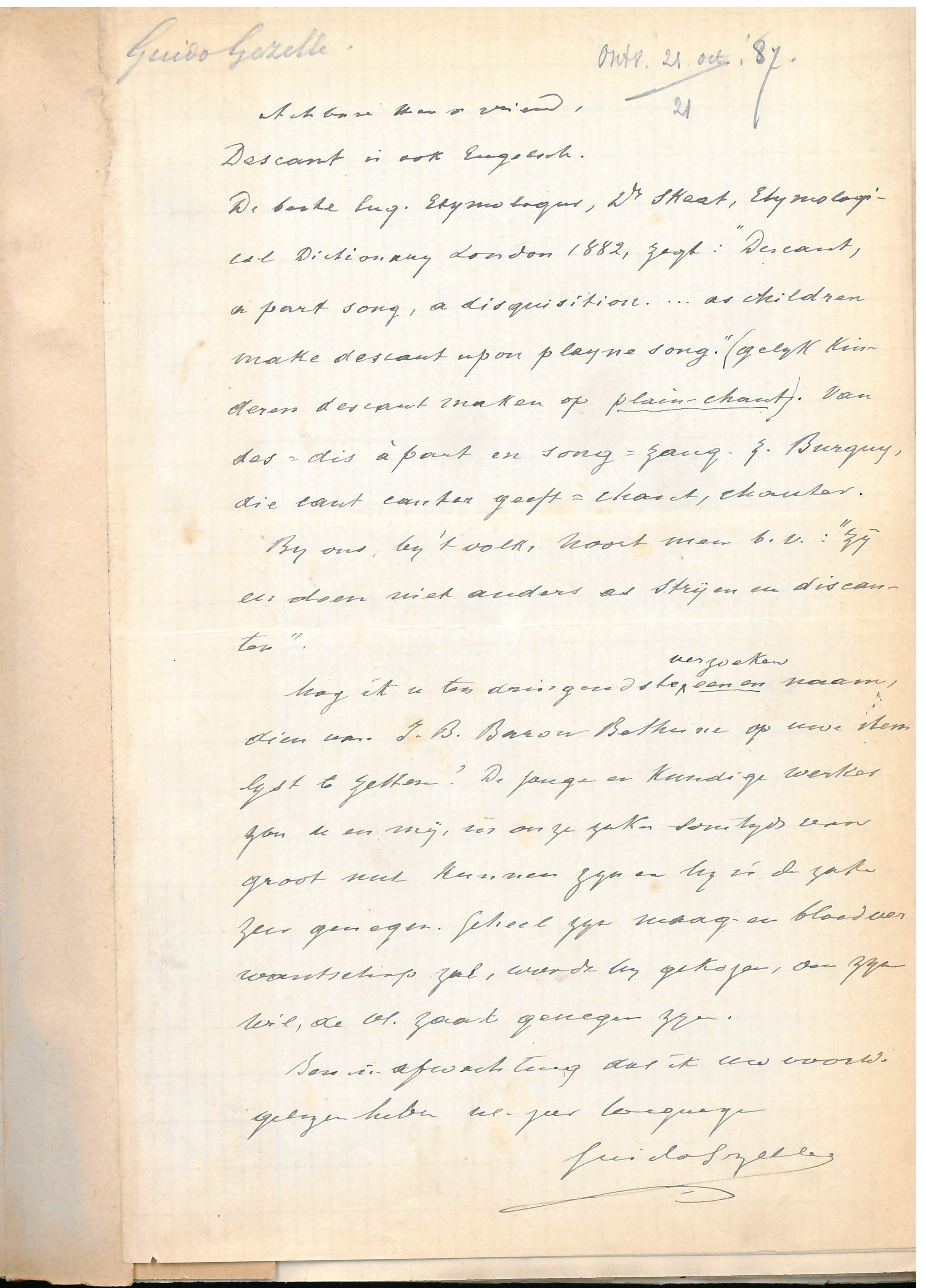 Guido Gezelle aan [Karel Stallaert]