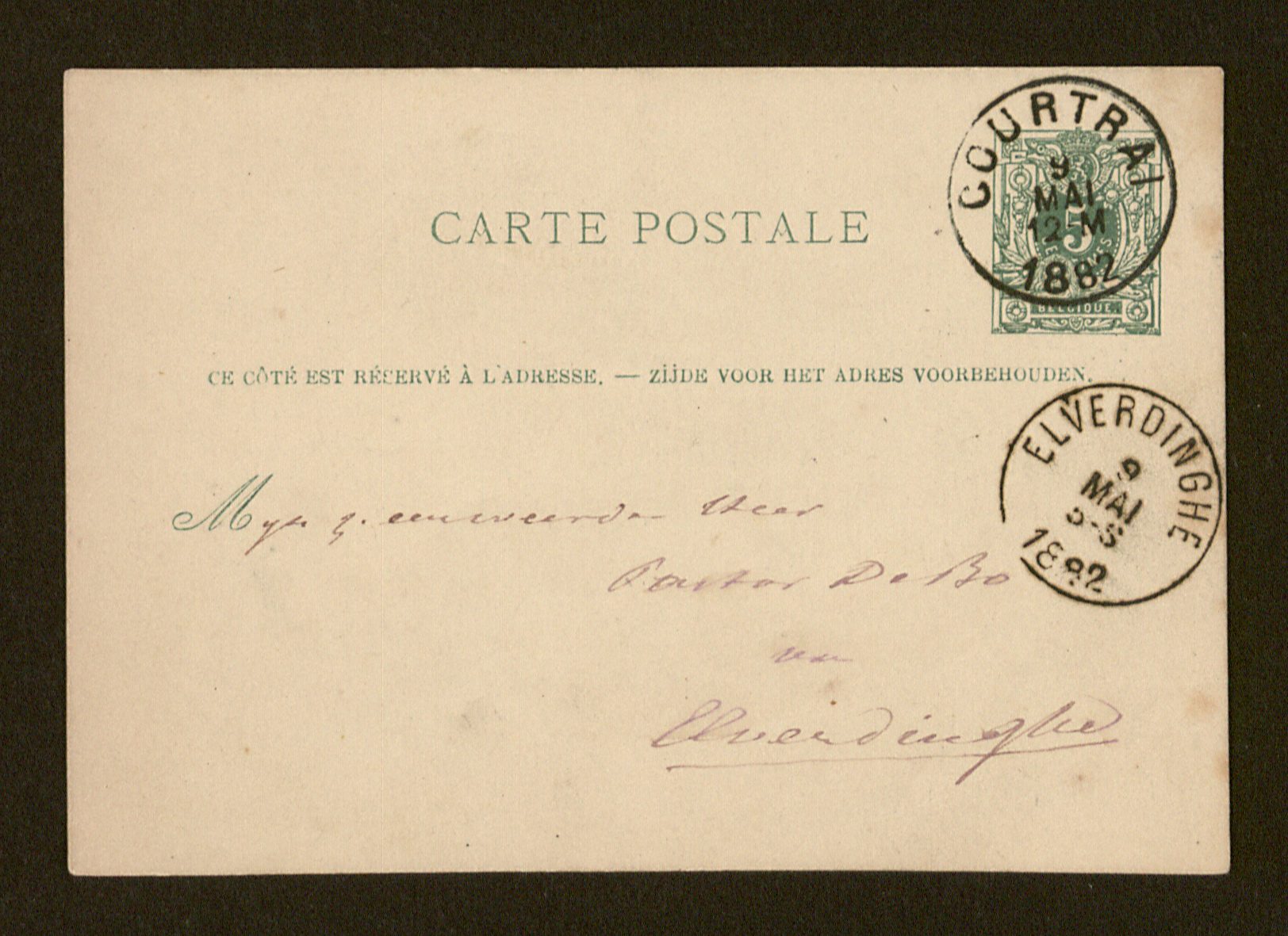 [Guido Gezelle] aan Leonard Lodewijk De Bo