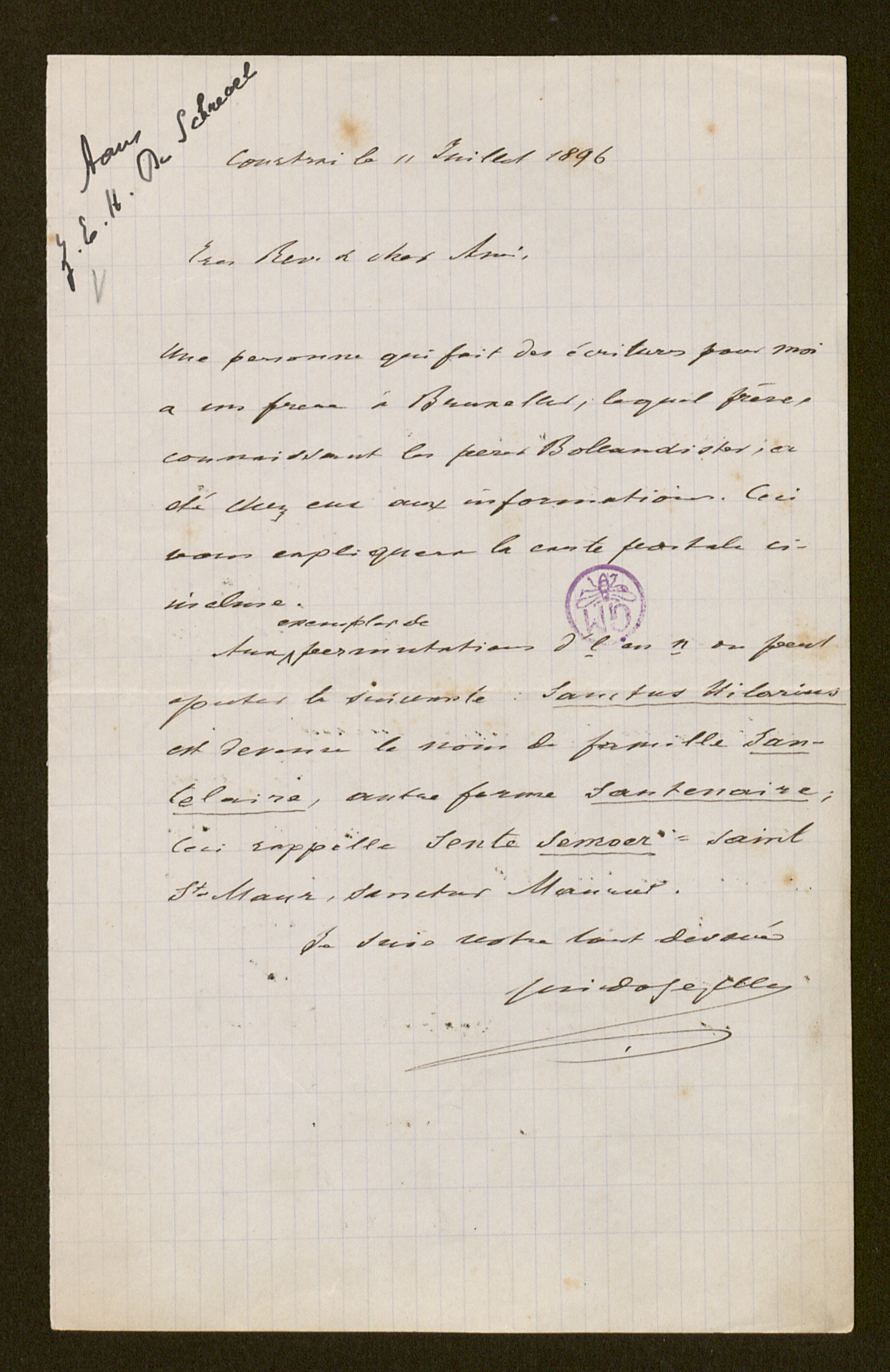 Guido Gezelle aan [Arthur C. De Schrevel]