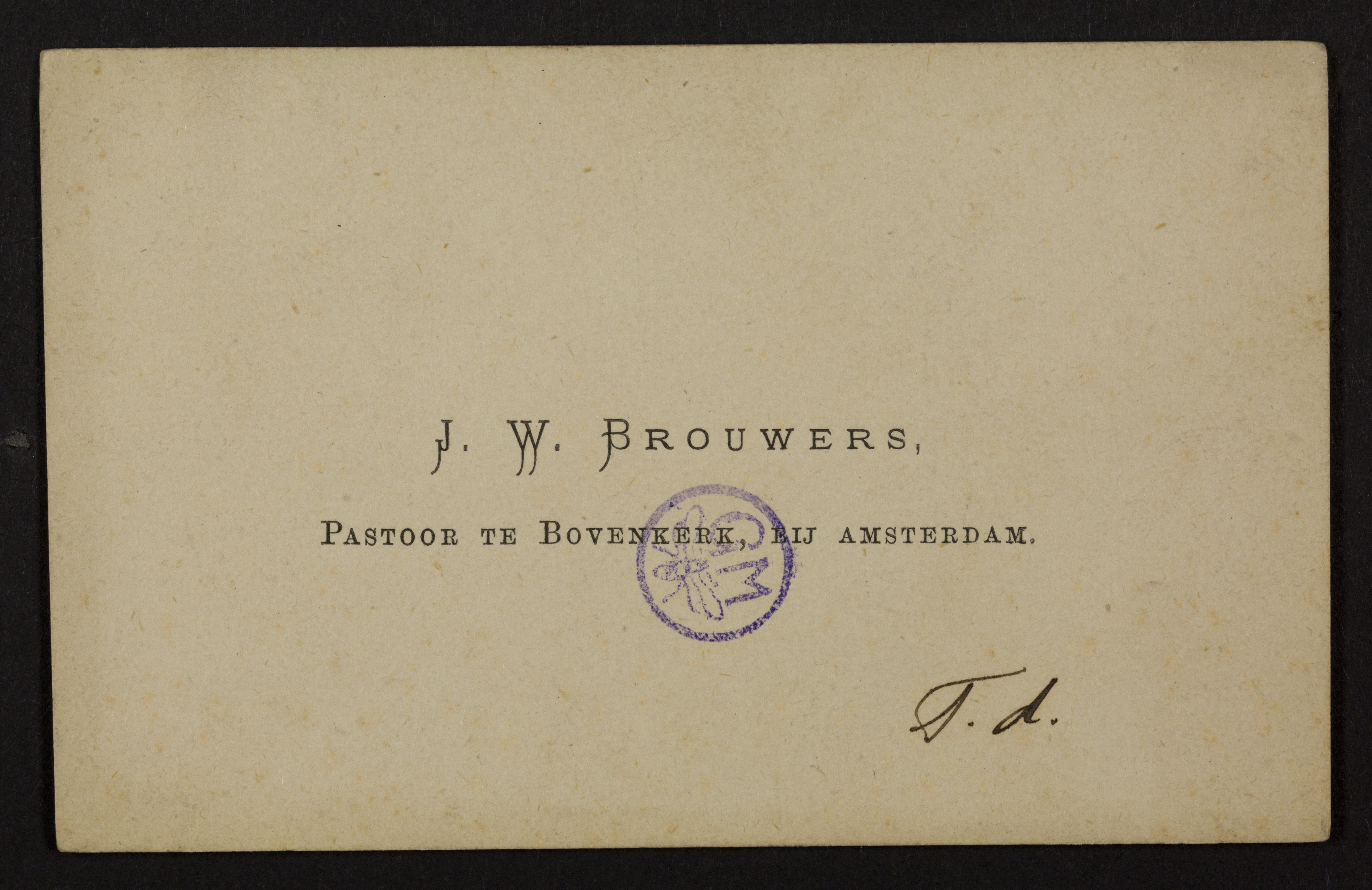 Joannes Wilhelmus Brouwers aan [Guido Gezelle]