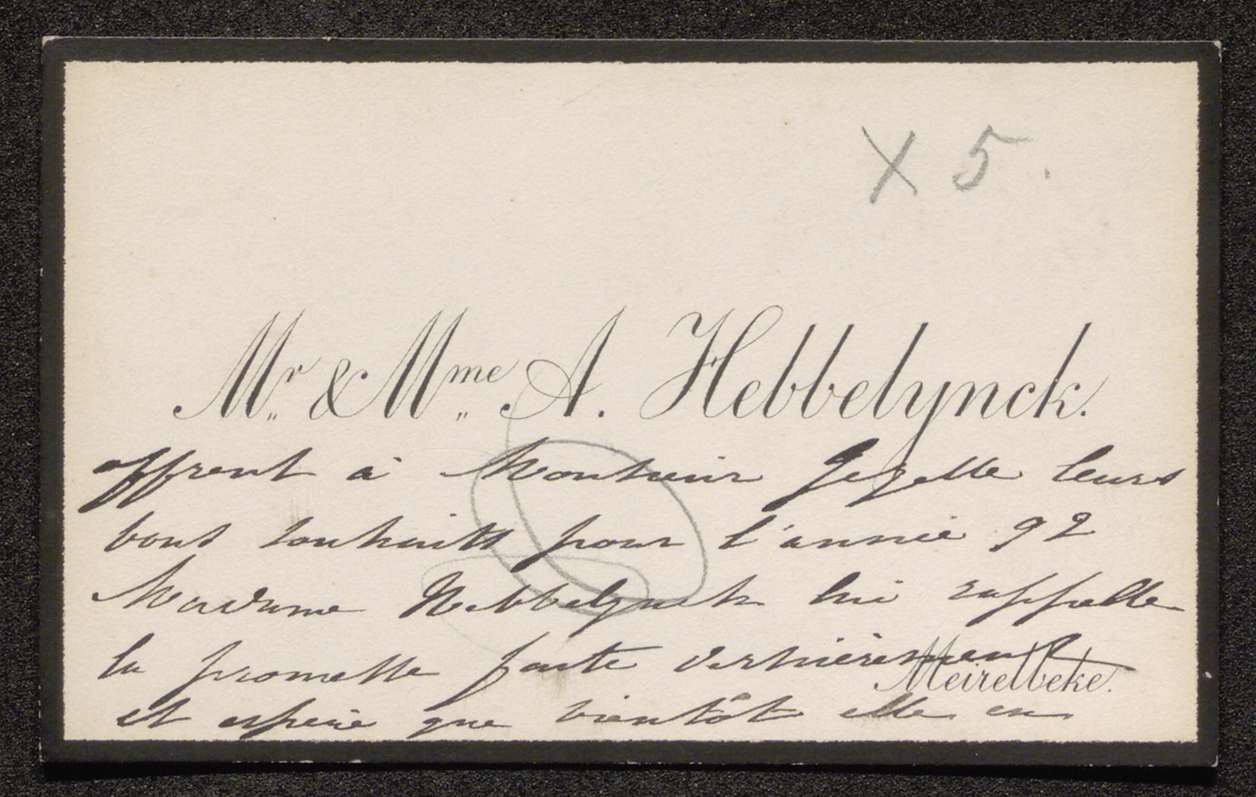 [Emilie Colette Marie Van Baeten] en Adolphe Edouard Corneille Hebbelynck aan [Guido Gezelle]