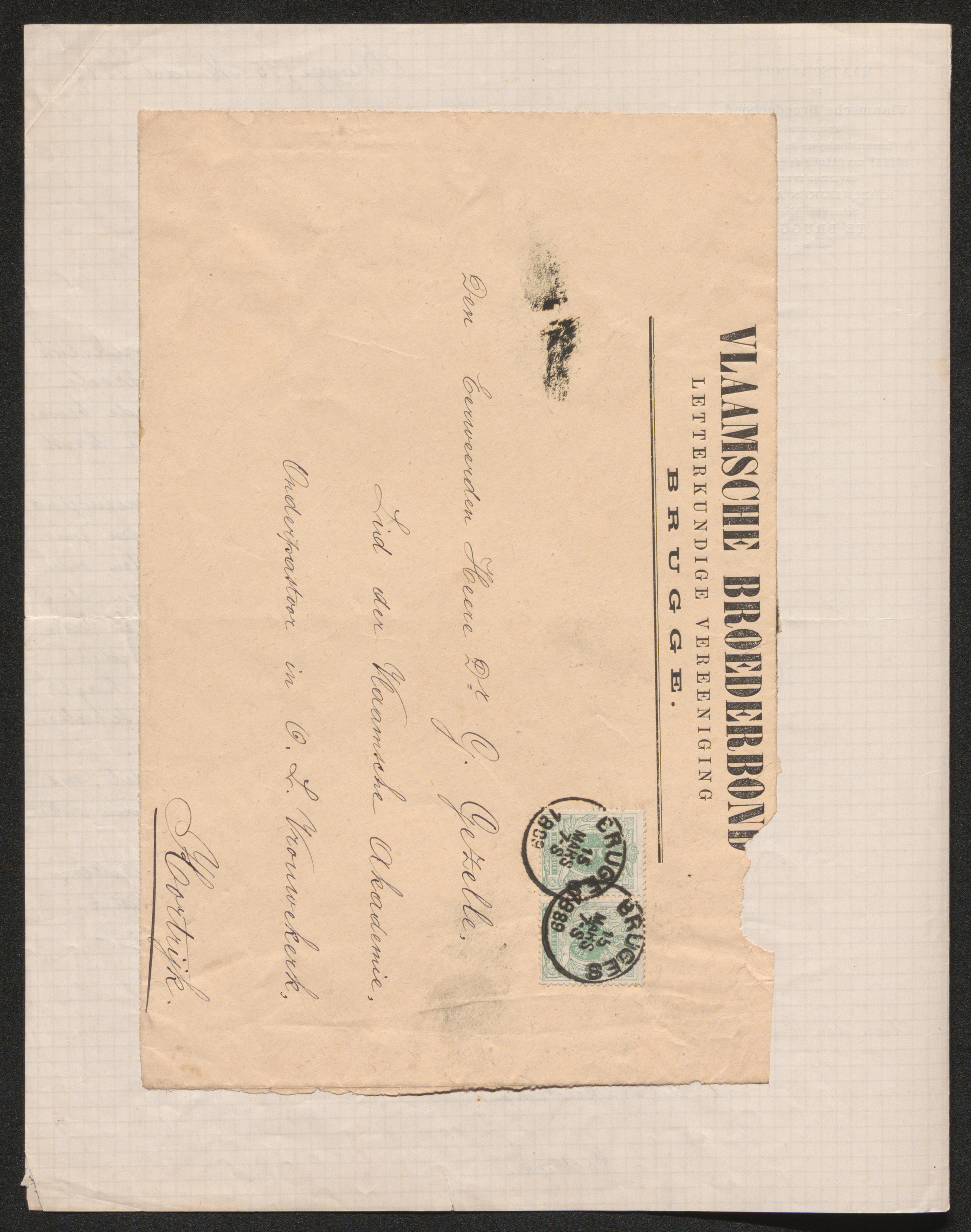 Firmin Blondeel en Aloïs Nelis (i.n.v. de Vlaamsche Broederbond) aan Guido Gezelle