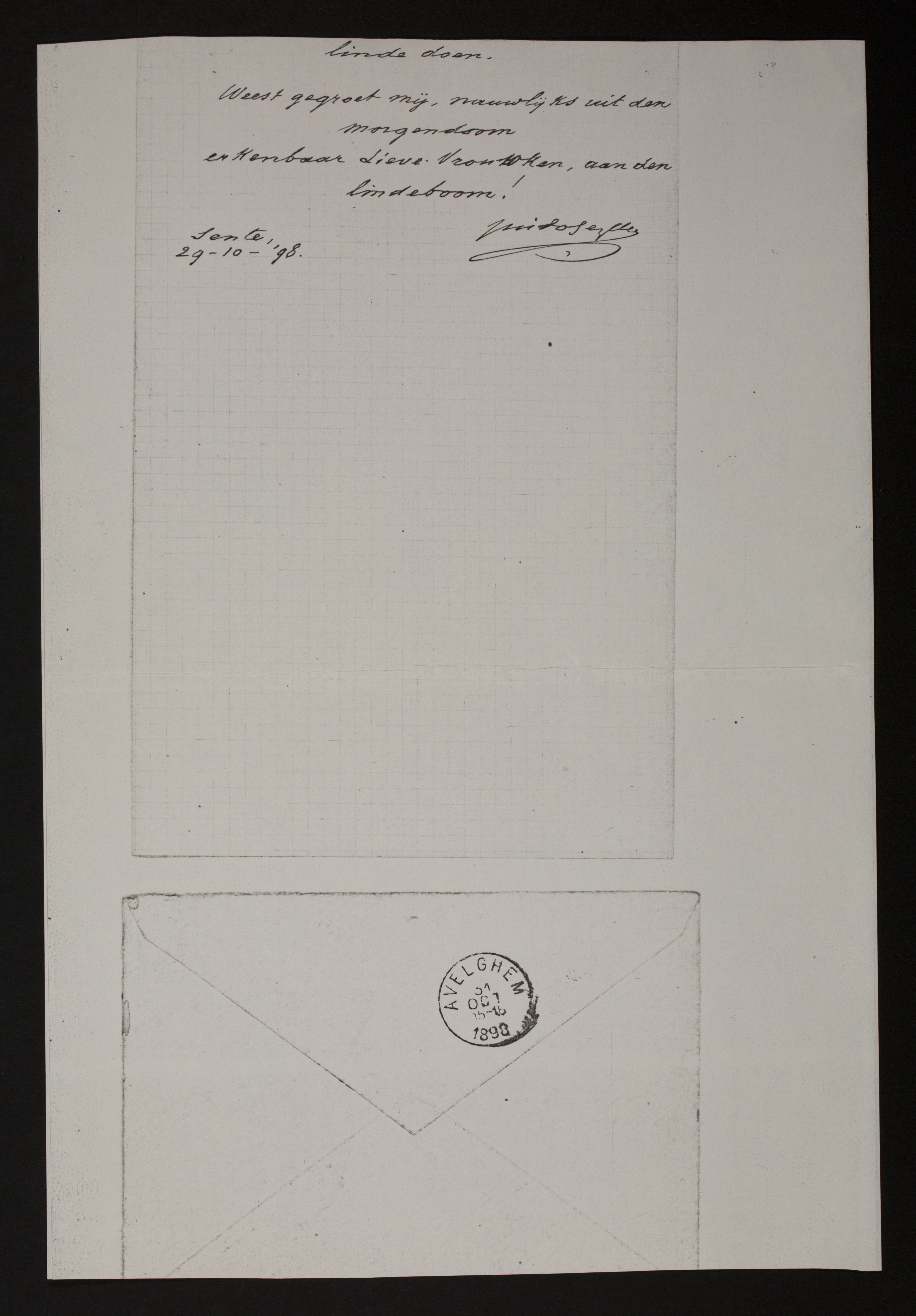 Guido Gezelle aan Frank Lateur (= Stijn Streuvels)