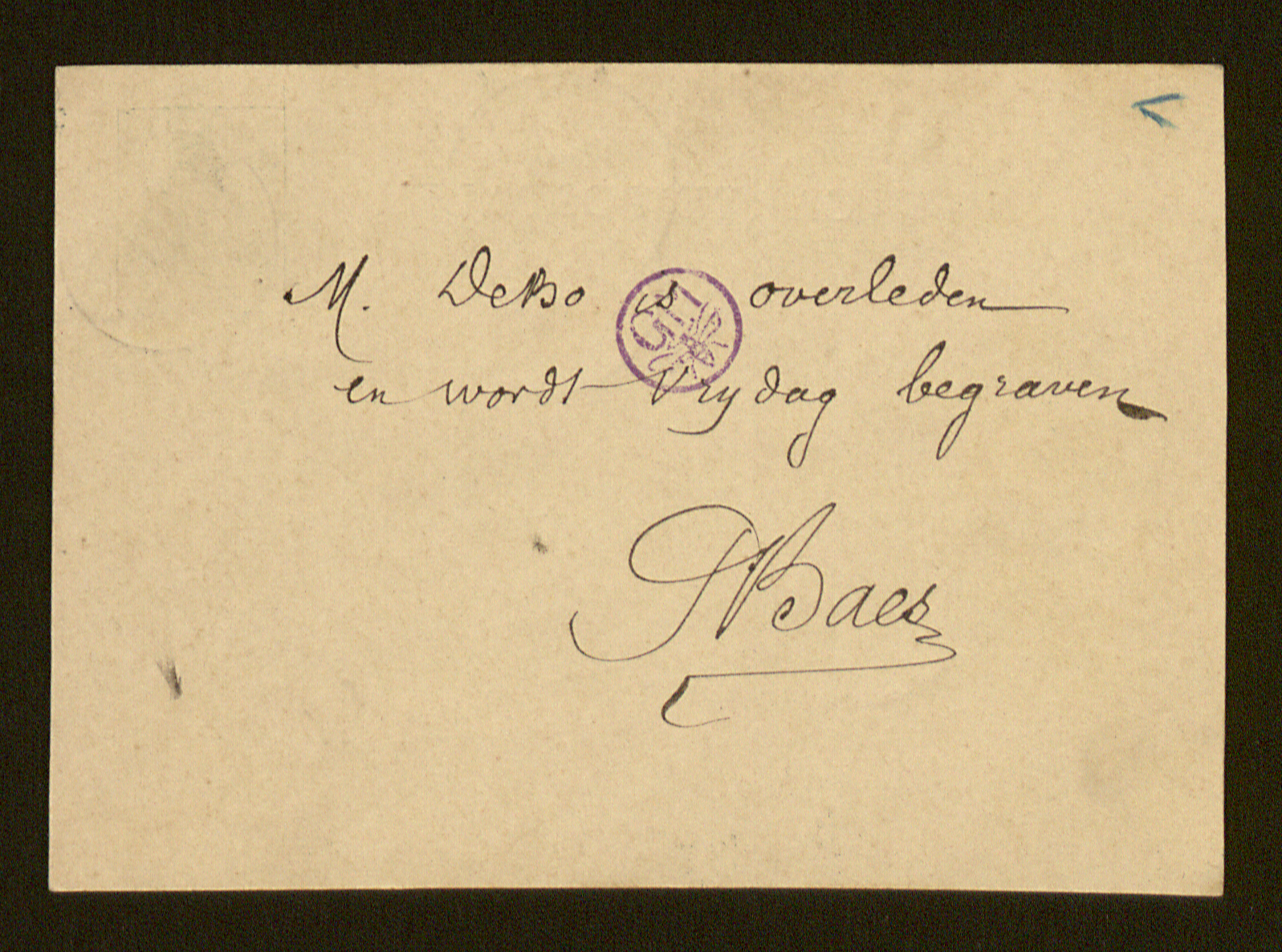 Pieter Baes aan Guido Gezelle