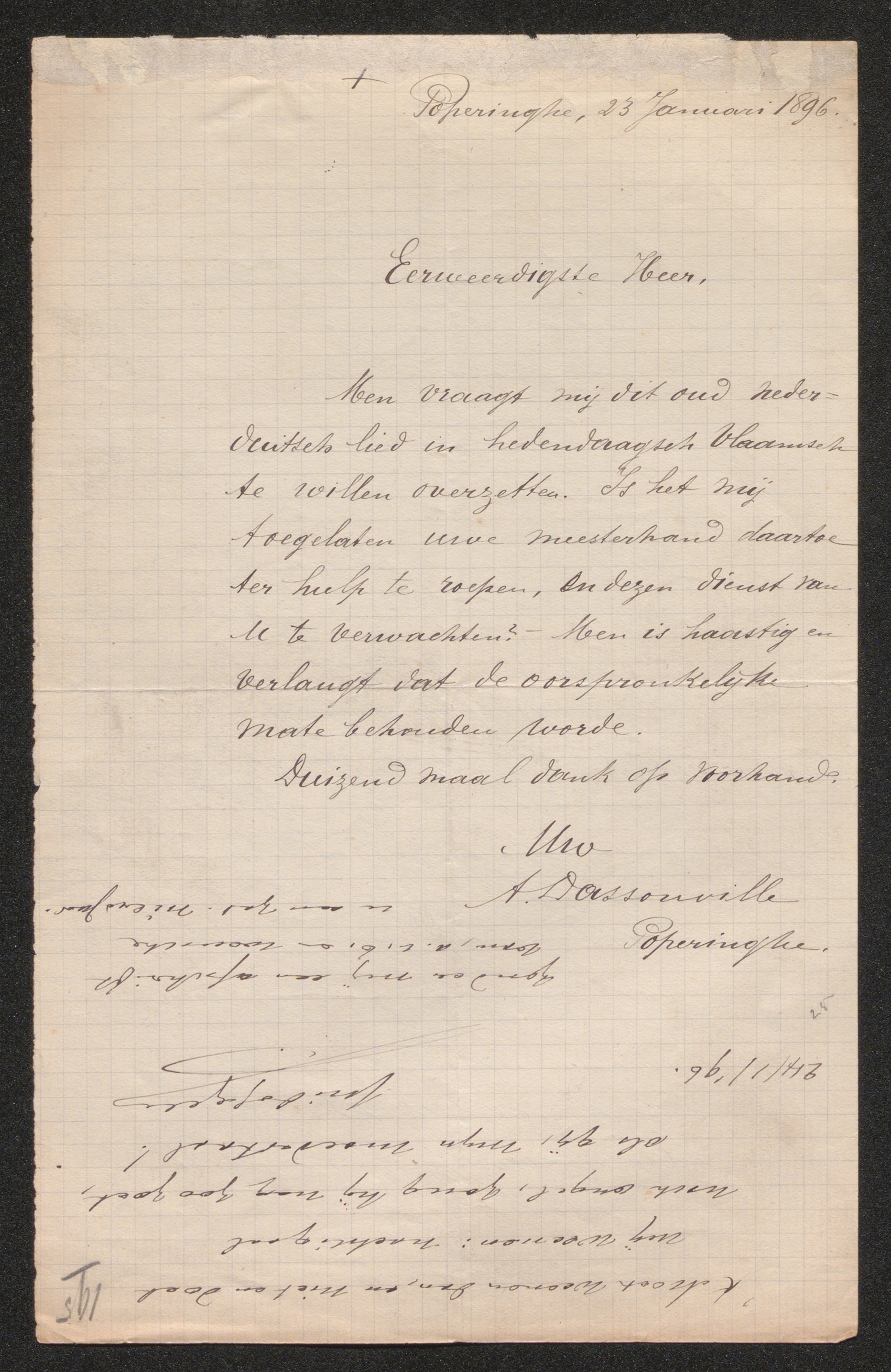 Alfons Dassonville aan [Guido Gezelle]