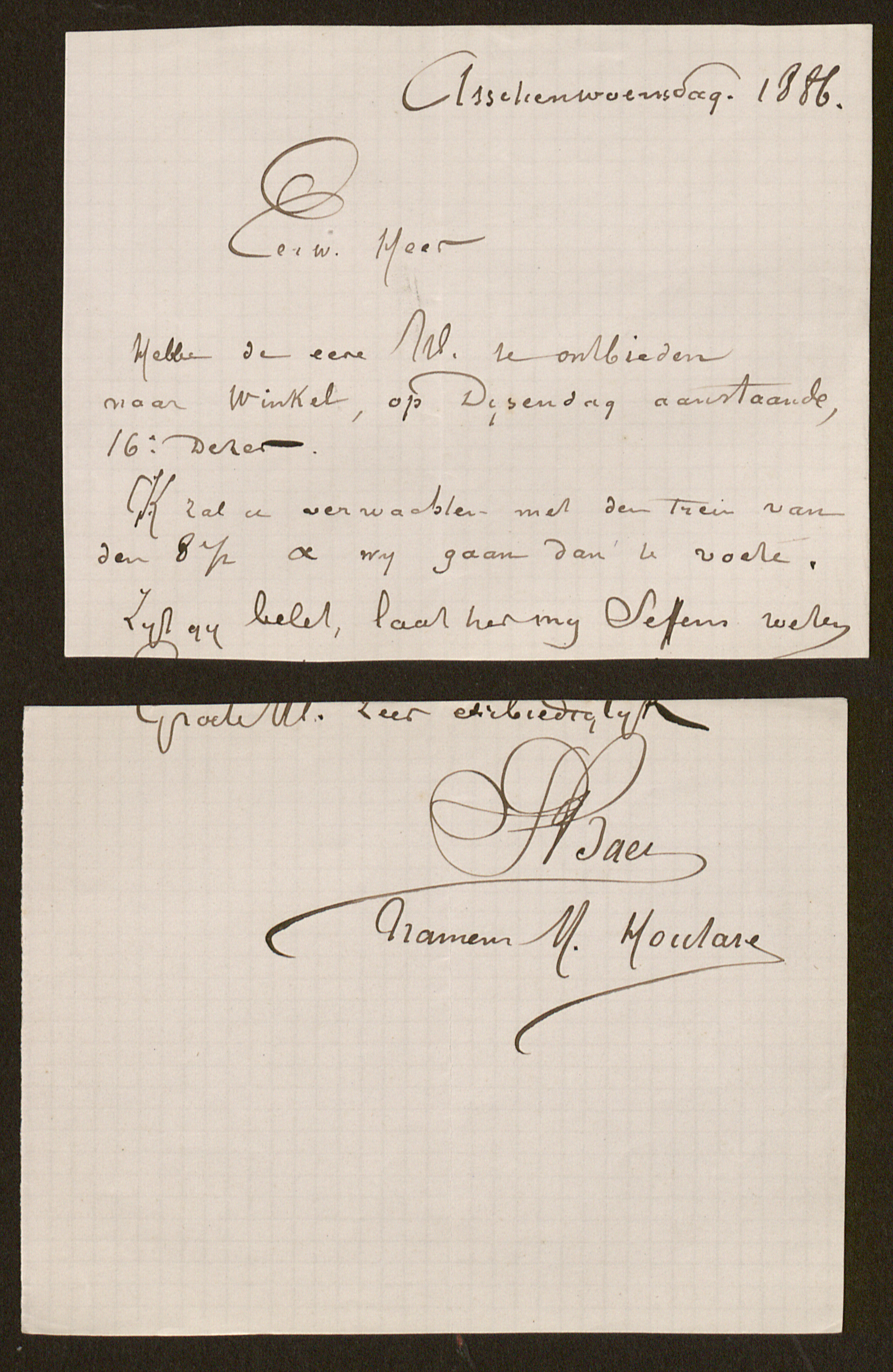 Pieter Baes namens Edmond Lodewijk Houtave aan [Guido Gezelle]