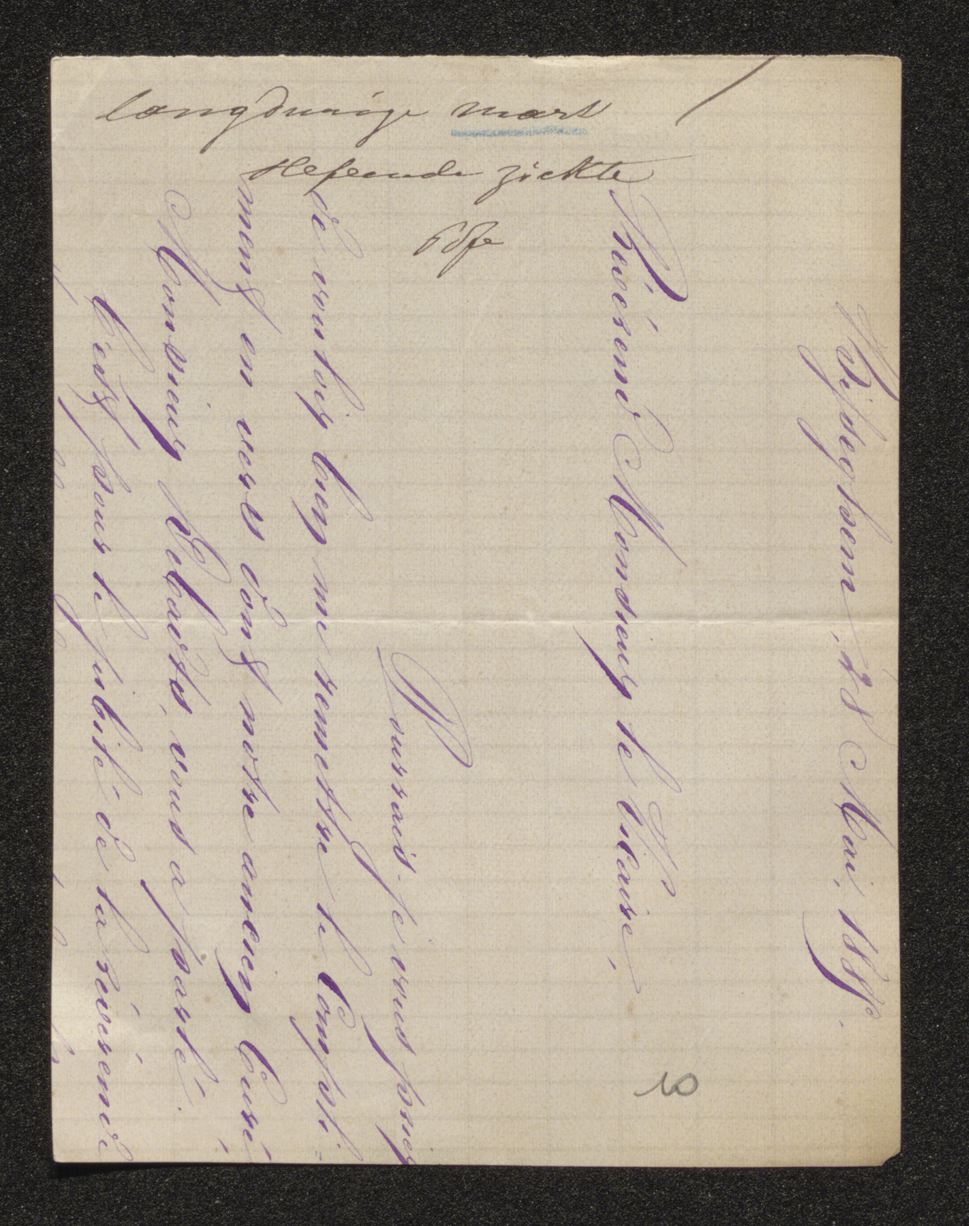 [Zenaide Bockstael] (= Zuster Marie Robertine) aan [Guido Gezelle]