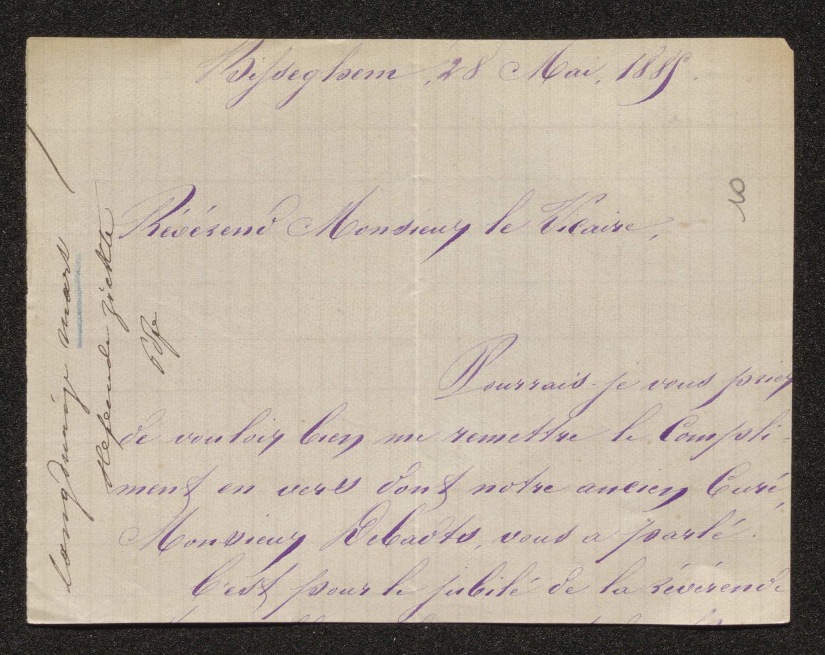 [Zenaide Bockstael] (= Zuster Marie Robertine) aan [Guido Gezelle]