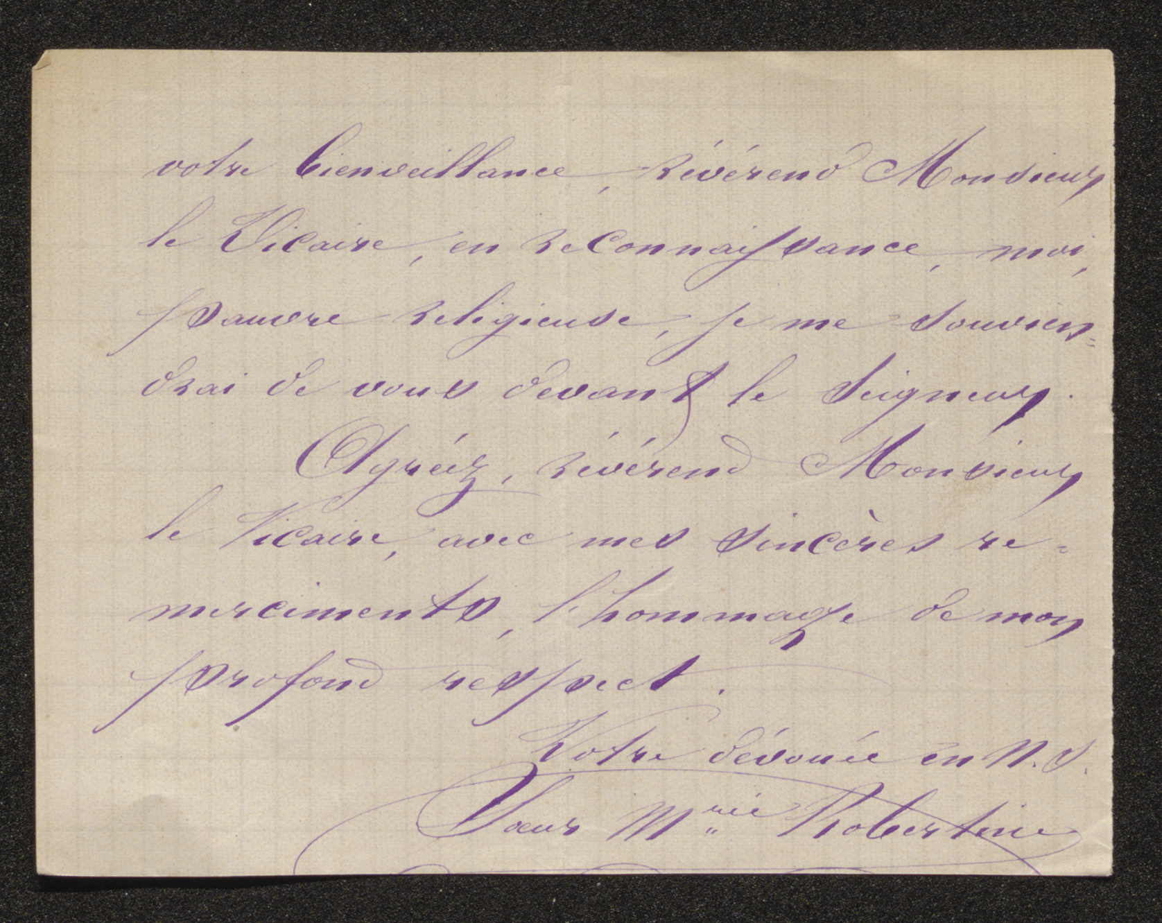 [Zenaide Bockstael] (= Zuster Marie Robertine) aan [Guido Gezelle]