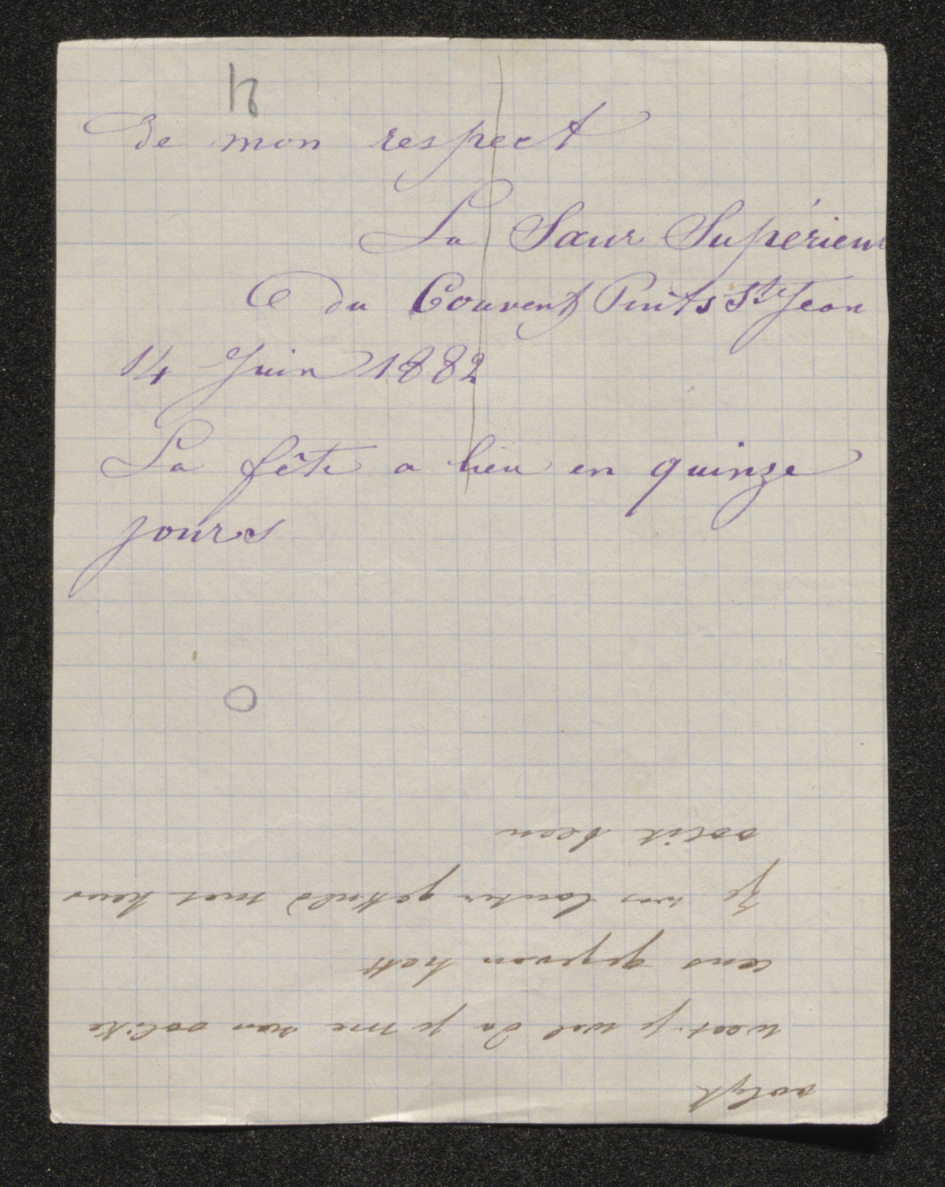 [Octavie van Gillewe (= Zuster Marie Stanislas)] aan [Guido Gezelle]