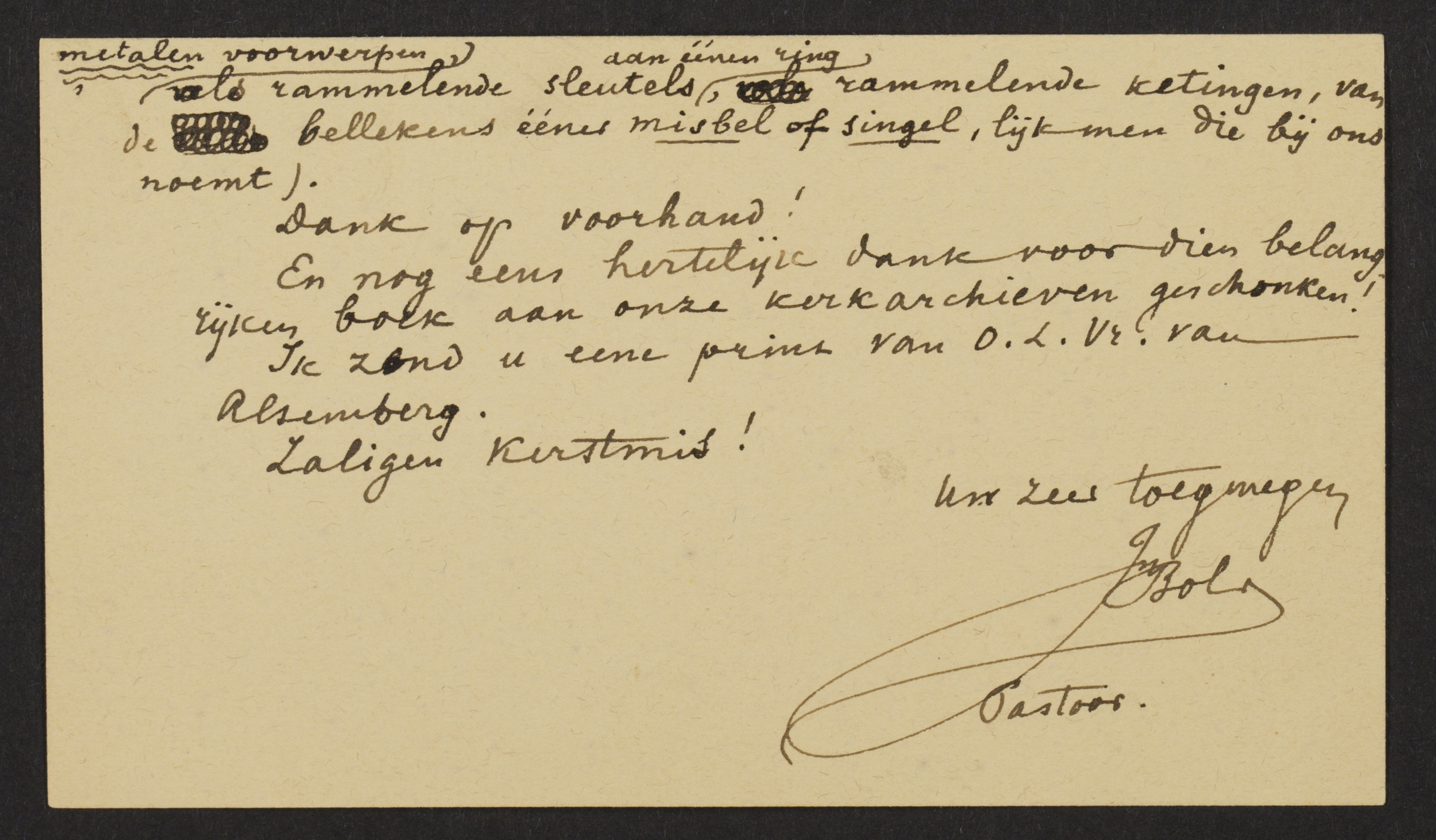 Jan Bols aan [Guido Gezelle]