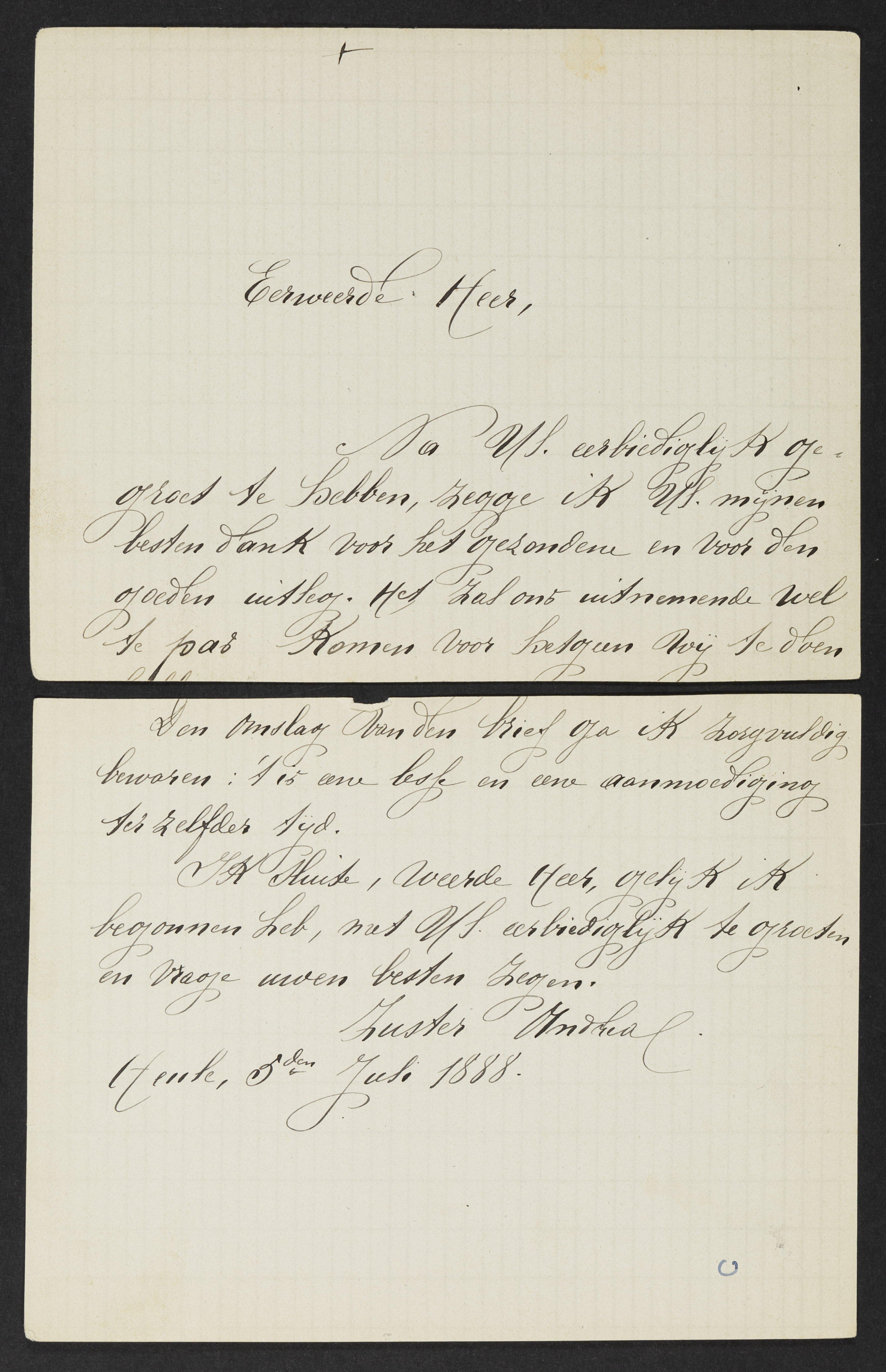 [Julie Debrabandere] (= Zuster Andrea) aan [Guido Gezelle]