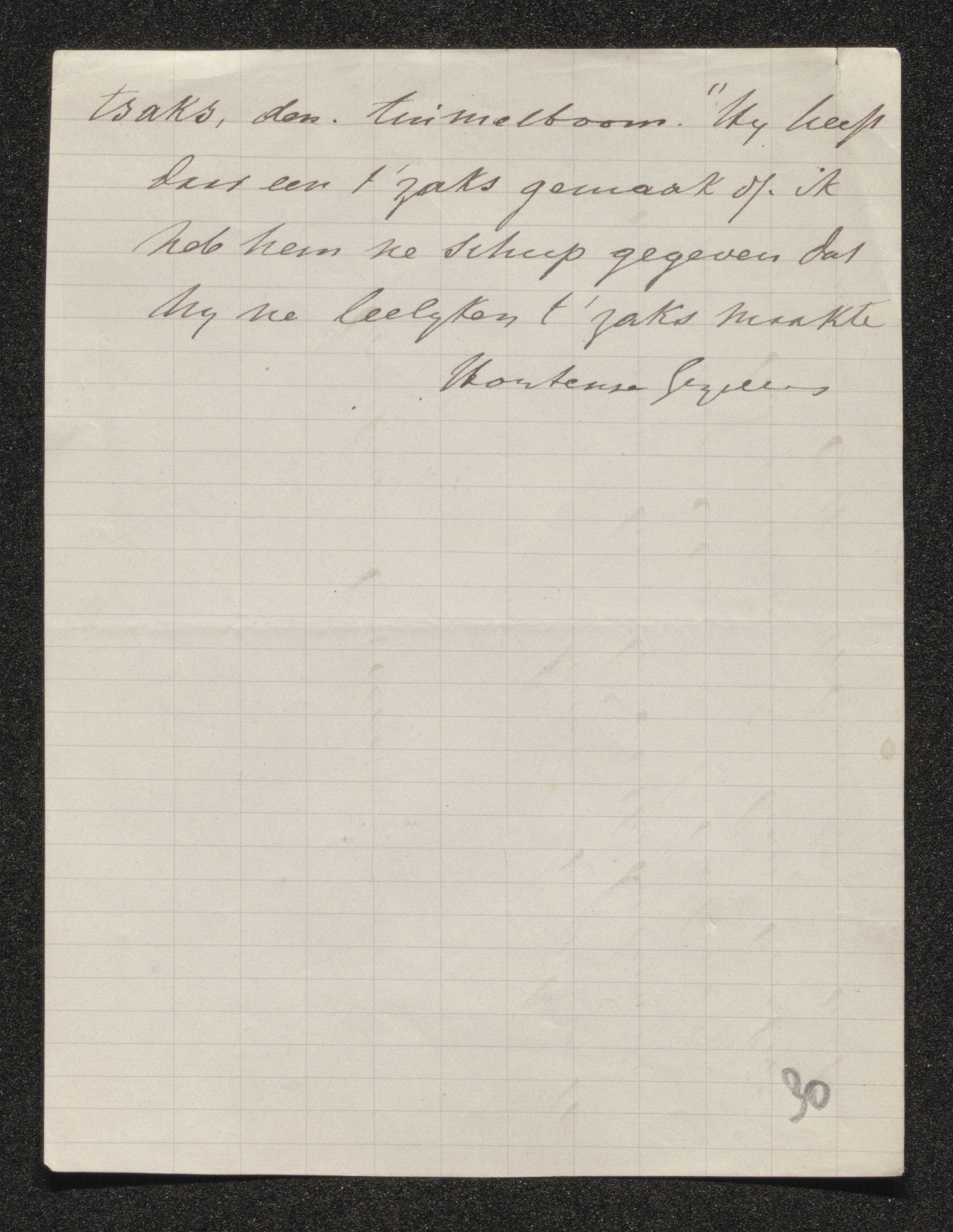 [Octavie van Gillewe (= Zuster Marie Stanislas)] aan Guido Gezelle