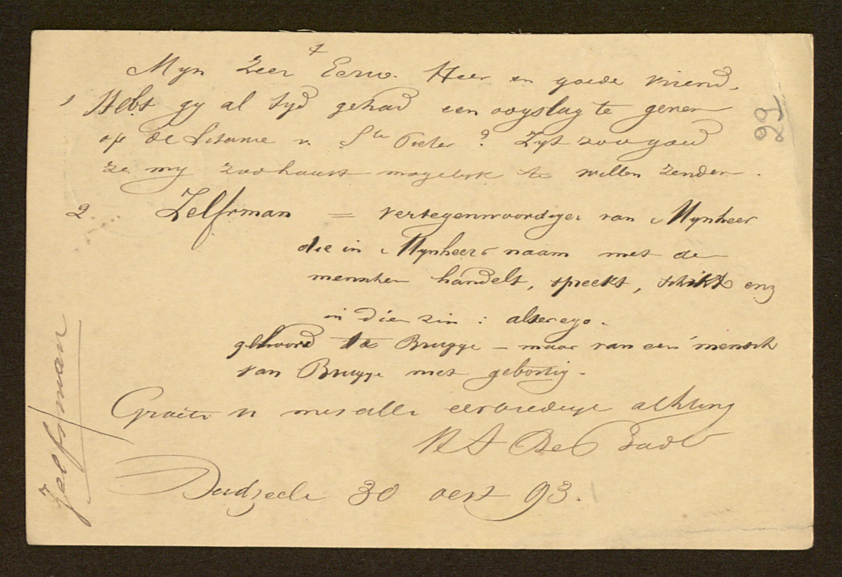 Hendrik Augustijn De Badts aan Guido Gezelle