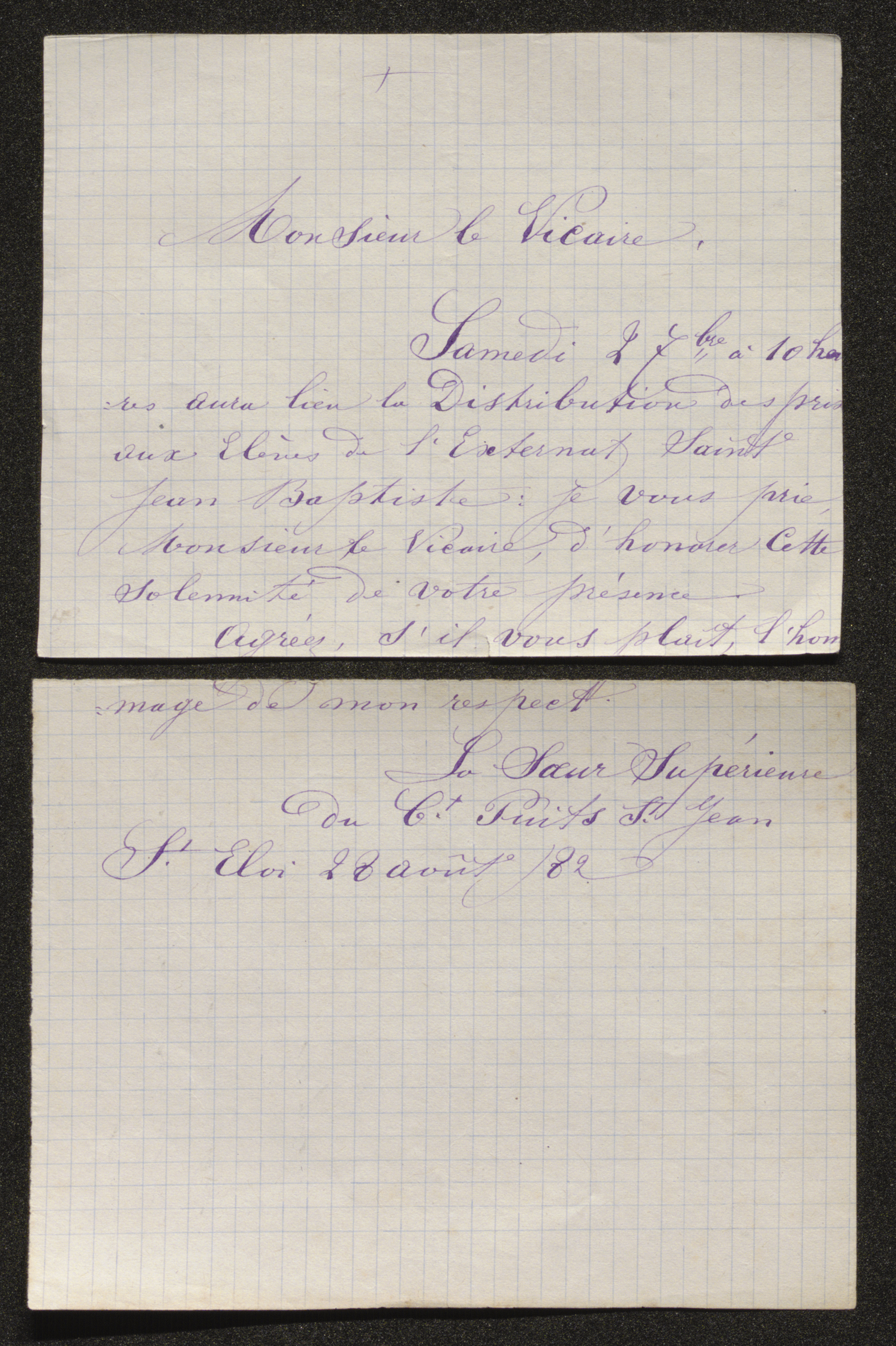 [Octavie van Gillewe (= Zuster Marie Stanislas)] aan [Guido Gezelle]