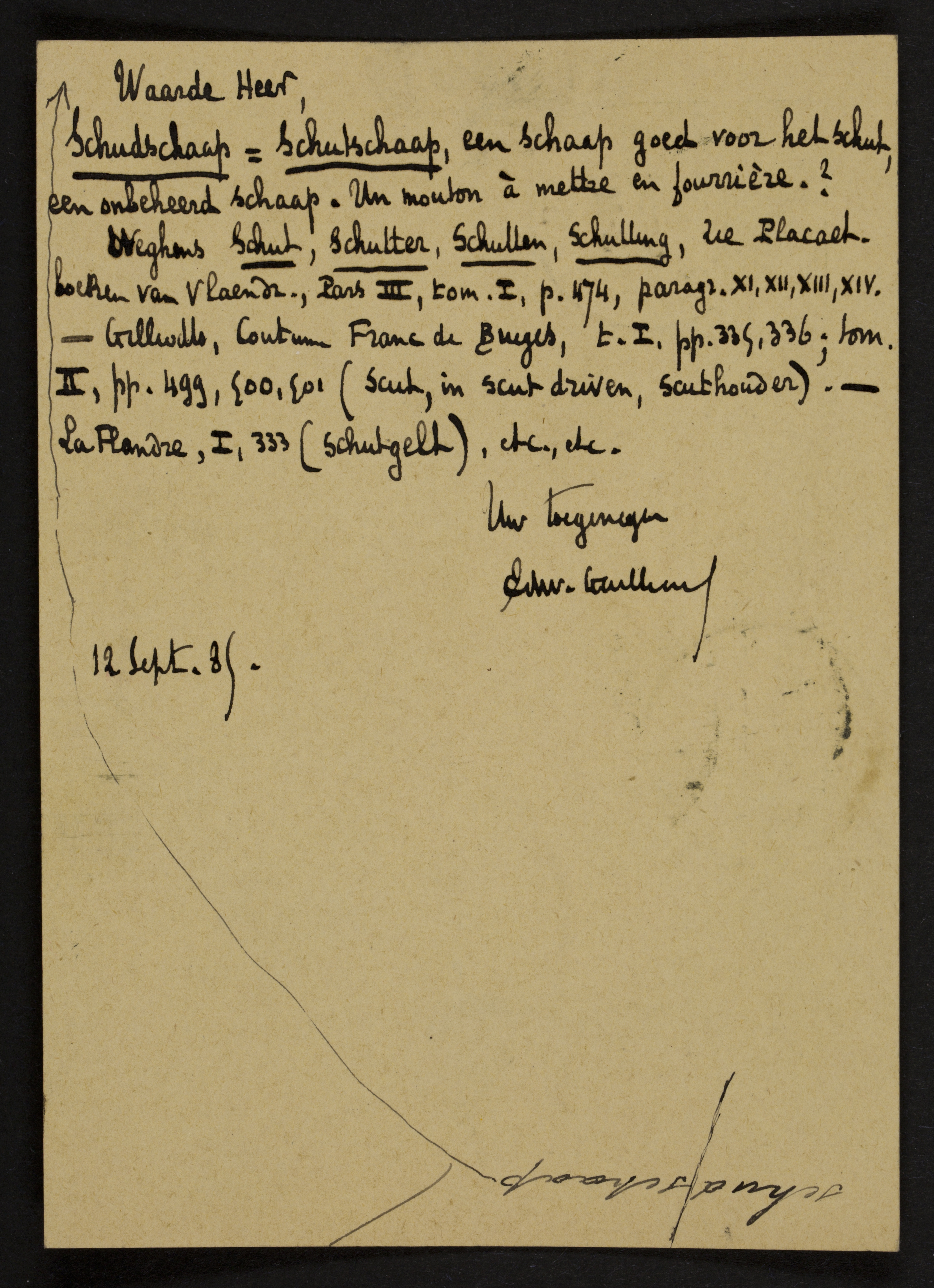 Edward Louis Gailliard aan Guido Gezelle