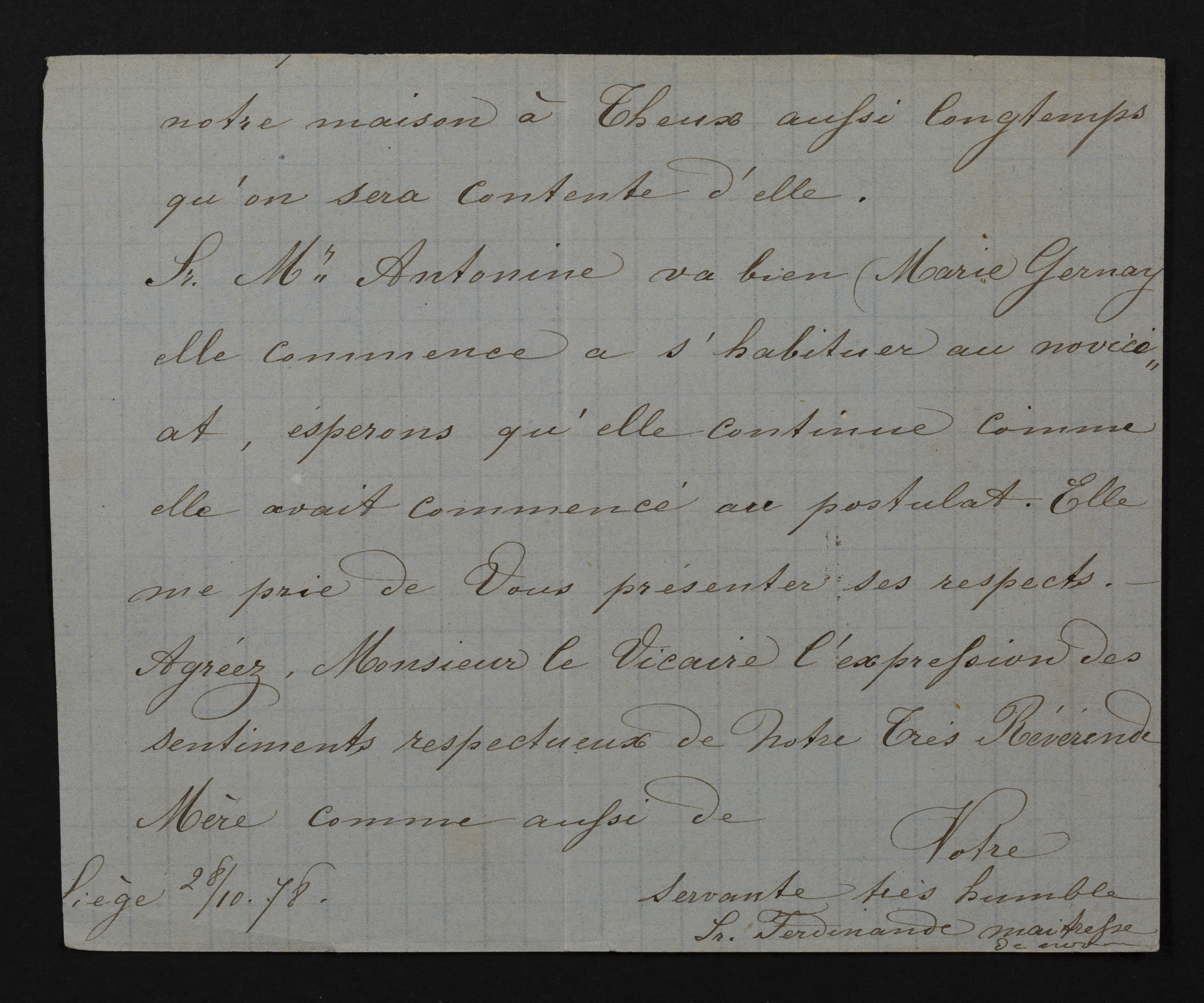 (Zuster) Ferdinande aan [Guido Gezelle]