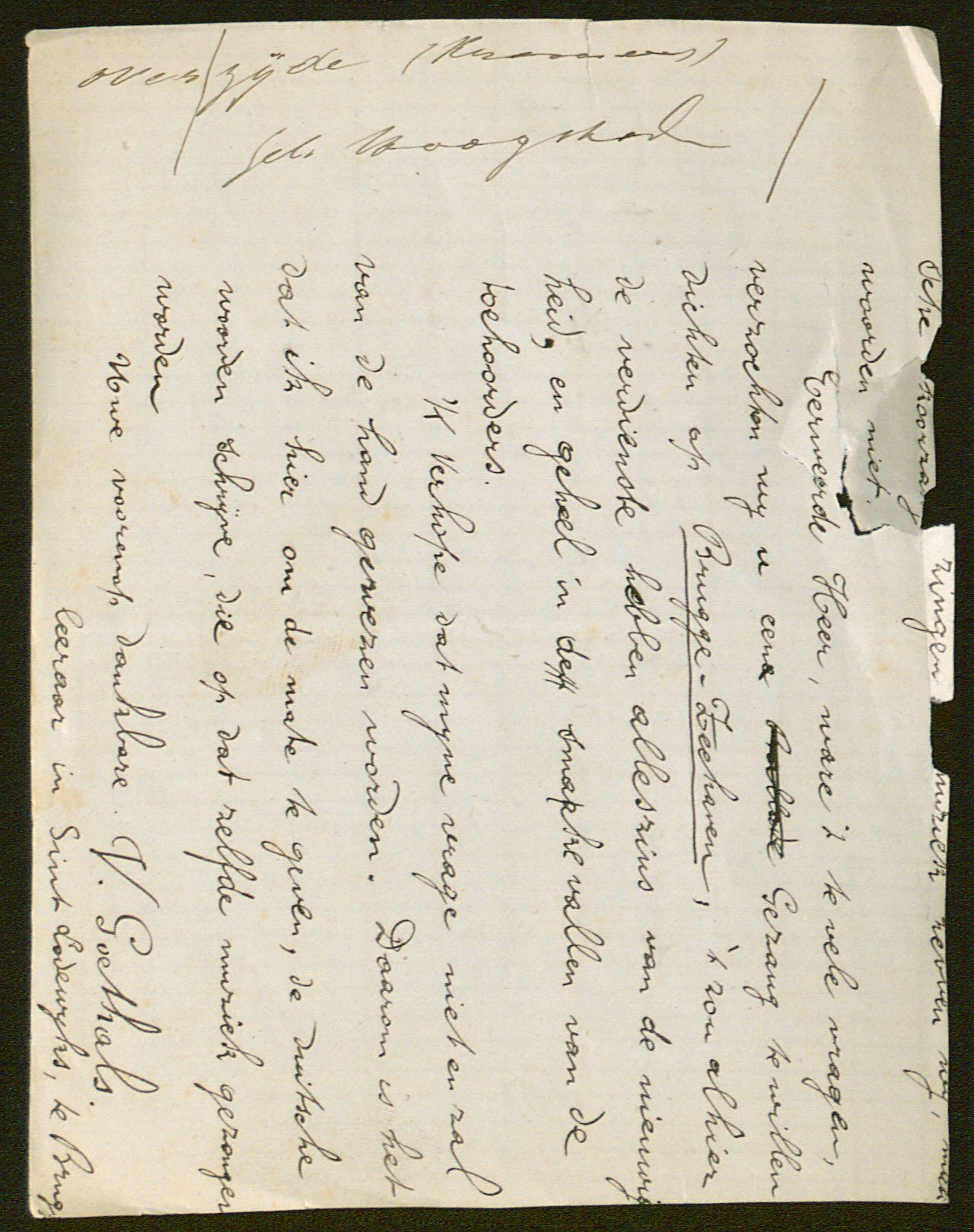 Victor Goethals aan [Guido Gezelle]