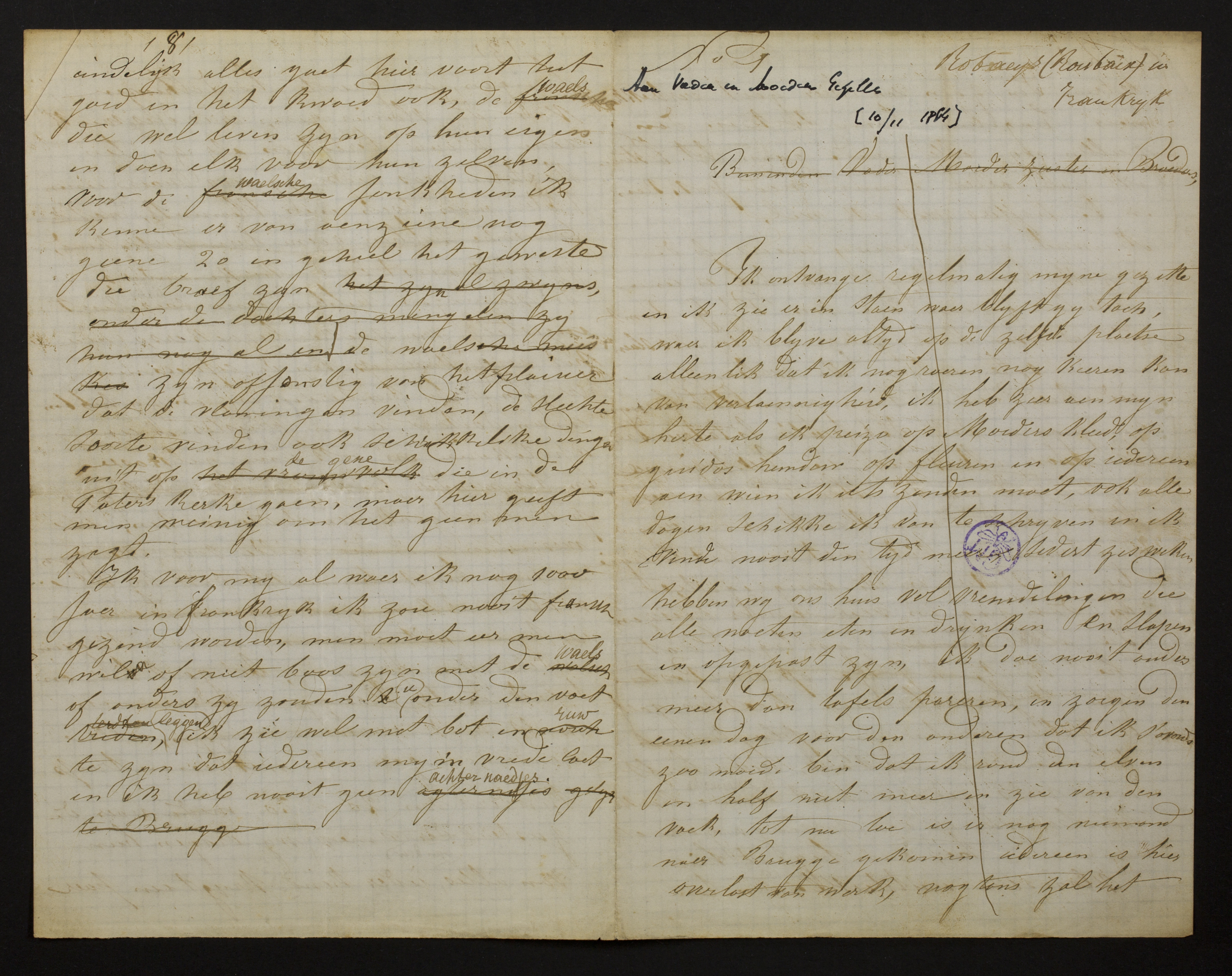 [Louise Gezelle] aan [Pieter-Jan Gezelle; Monica De Vriese; Florence Gezelle; Romaan Gezelle; Jozef Aloysius Hyacin...