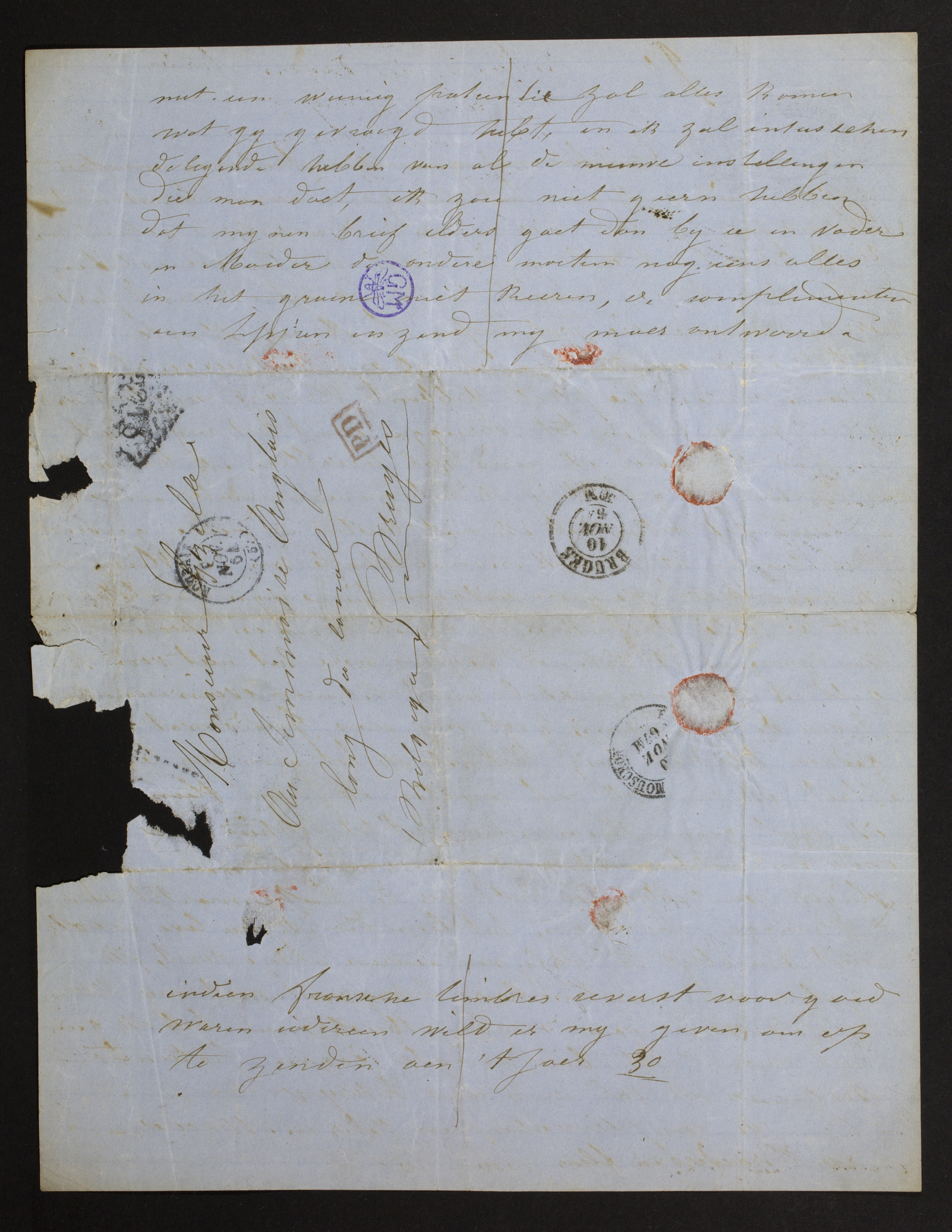 [Louise Gezelle] aan [Pieter-Jan Gezelle; Monica De Vriese; Florence Gezelle; Romaan Gezelle; Jozef Aloysius Hyacin...