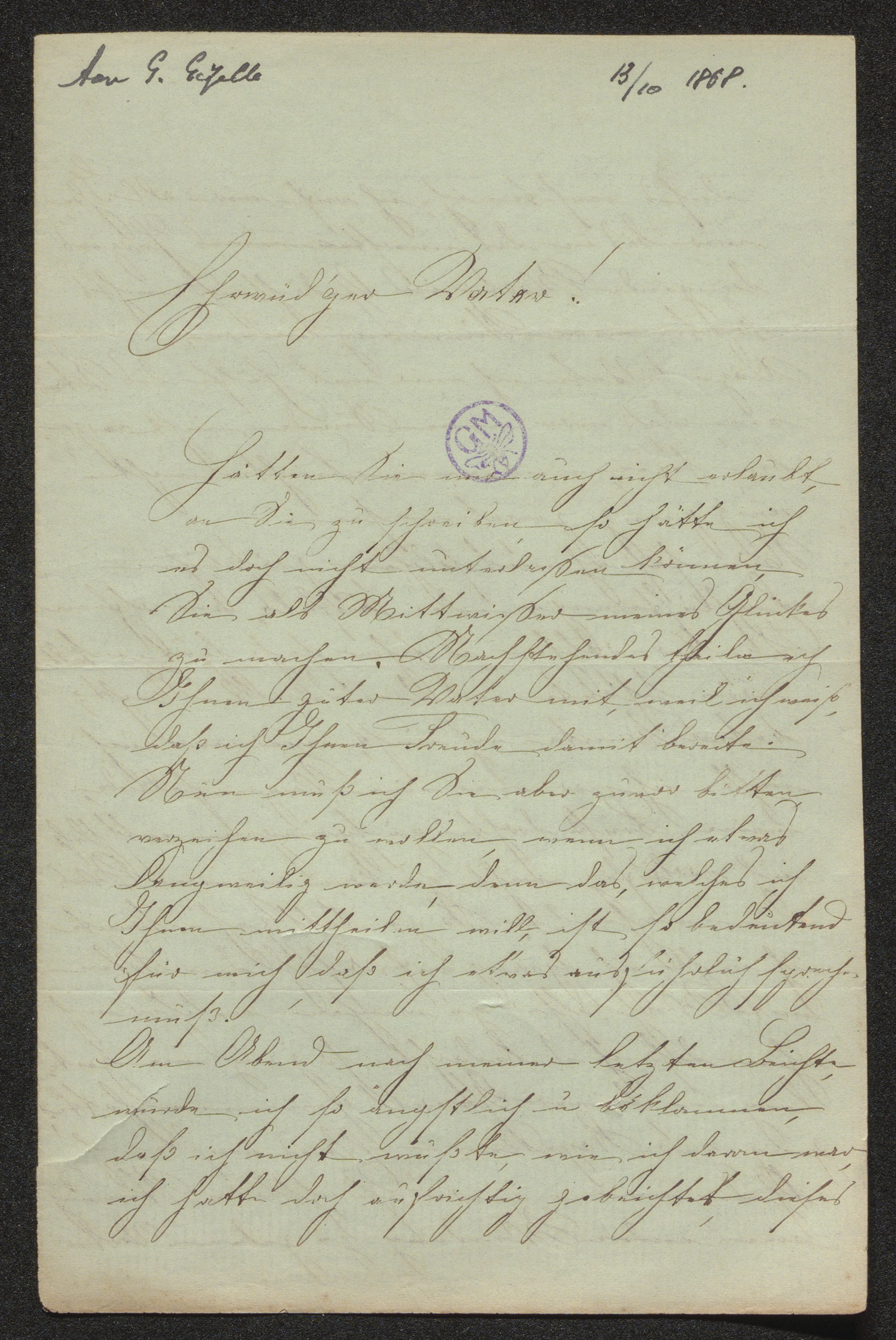 Bertha Wachowsky aan [Guido Gezelle]