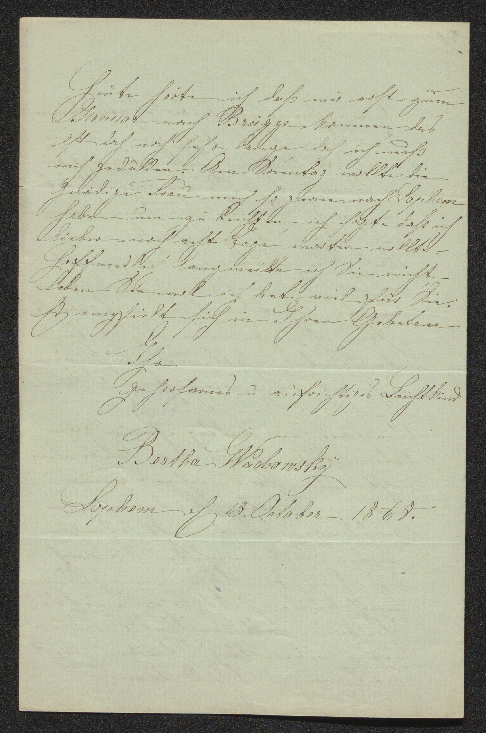 Bertha Wachowsky aan [Guido Gezelle]