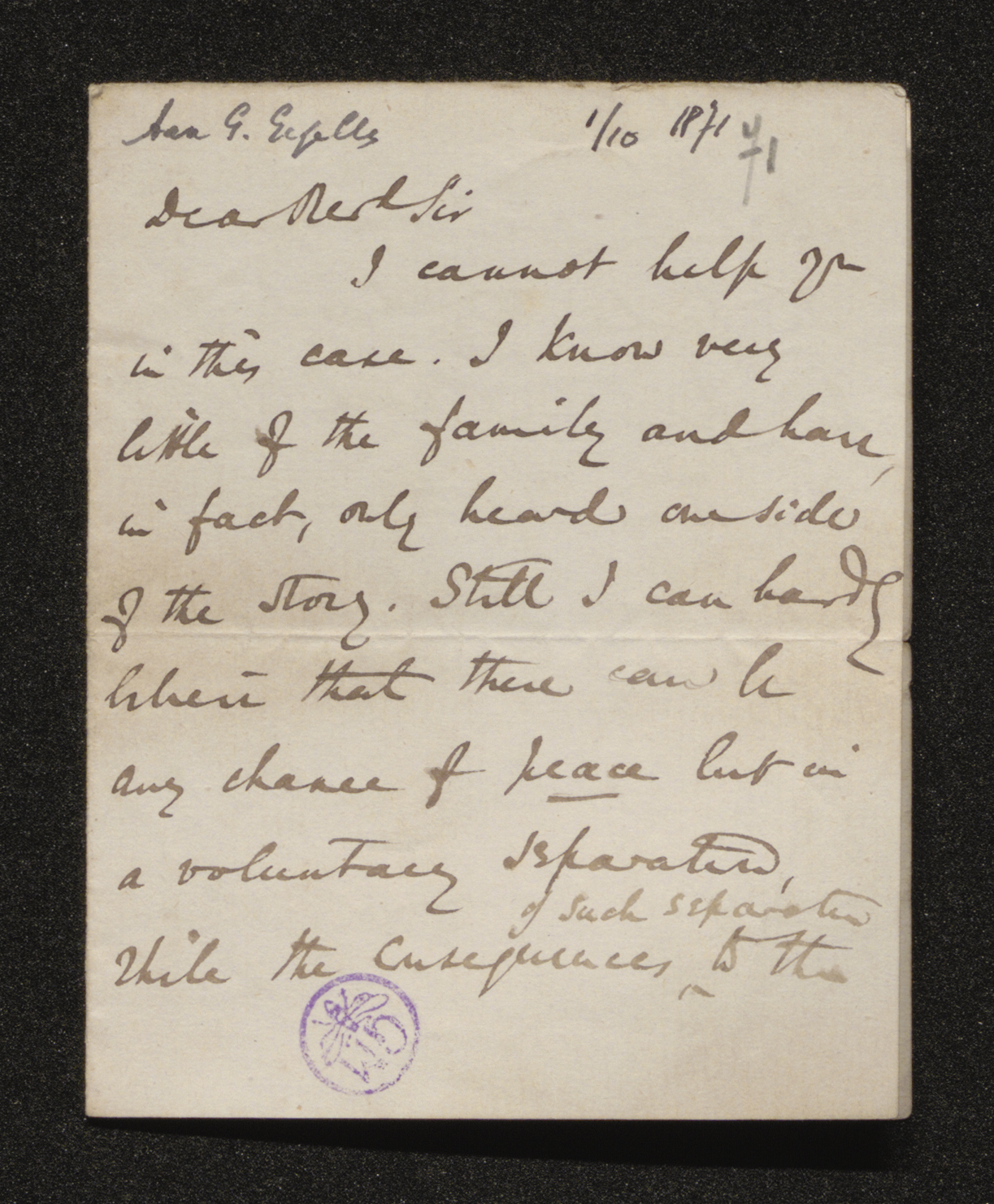 Albany James Christie aan [Guido Gezelle]