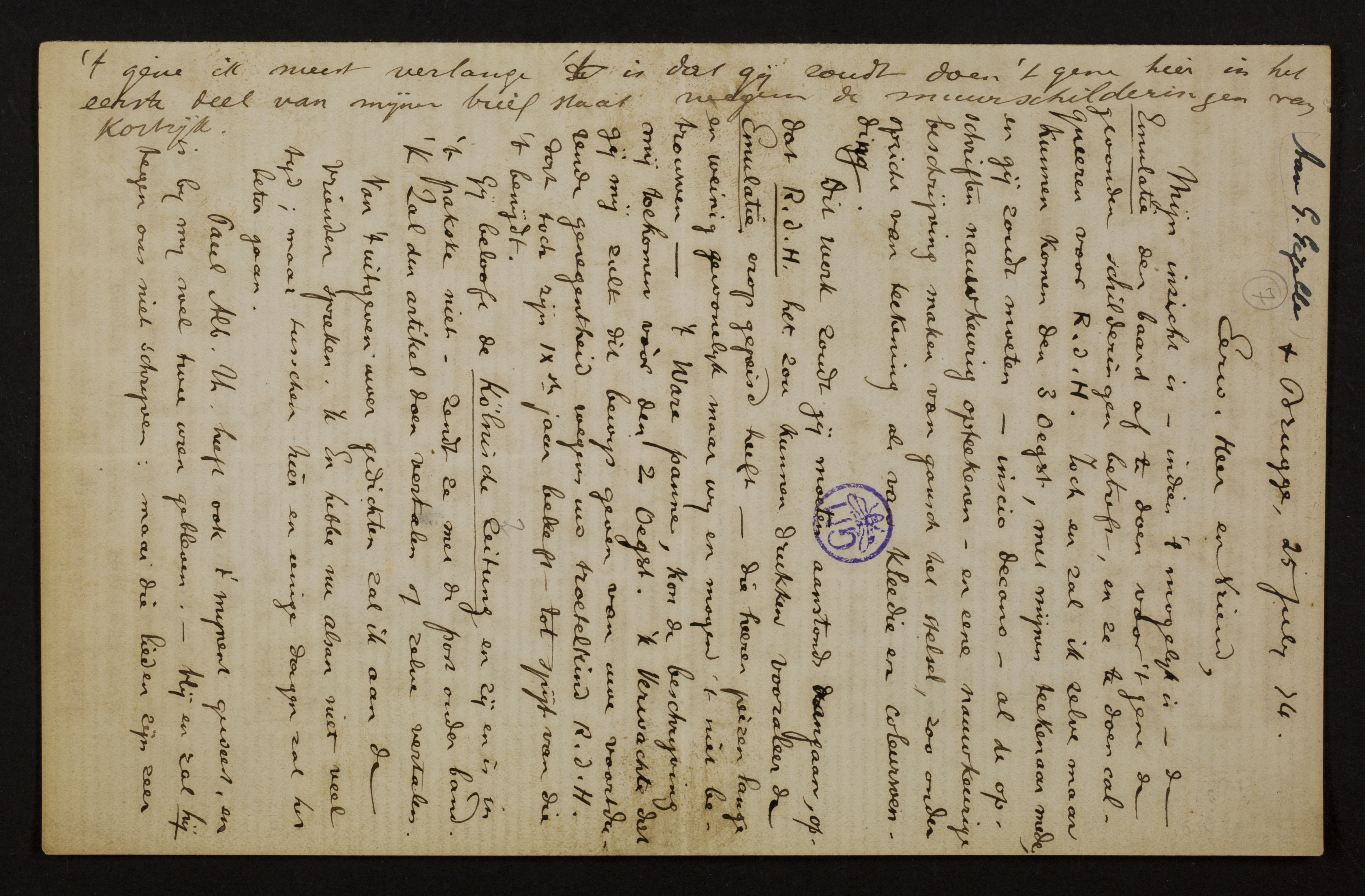 Adolf Juliaan Duclos aan [Guido Gezelle]