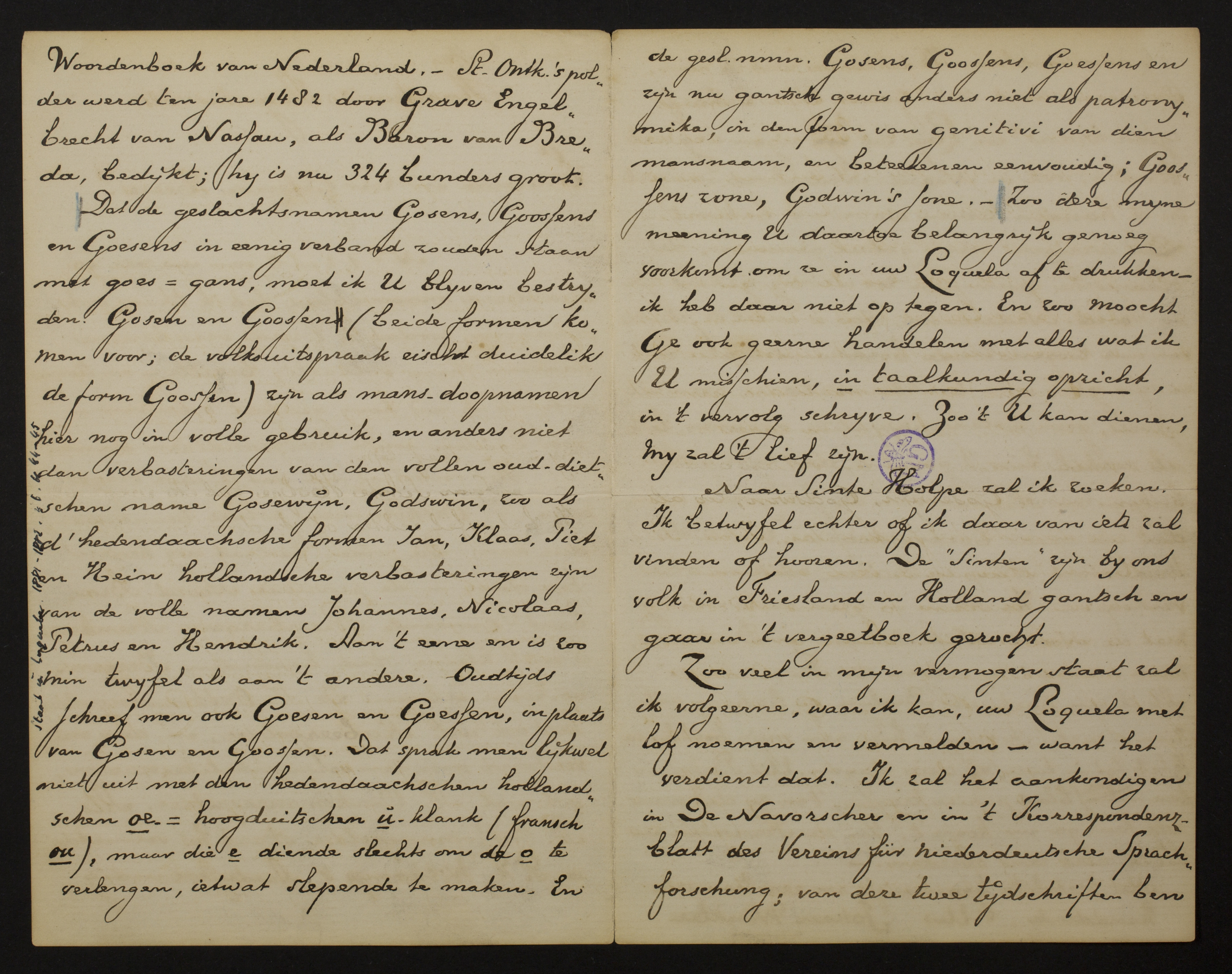 Johan Winkler aan [Guido Gezelle]