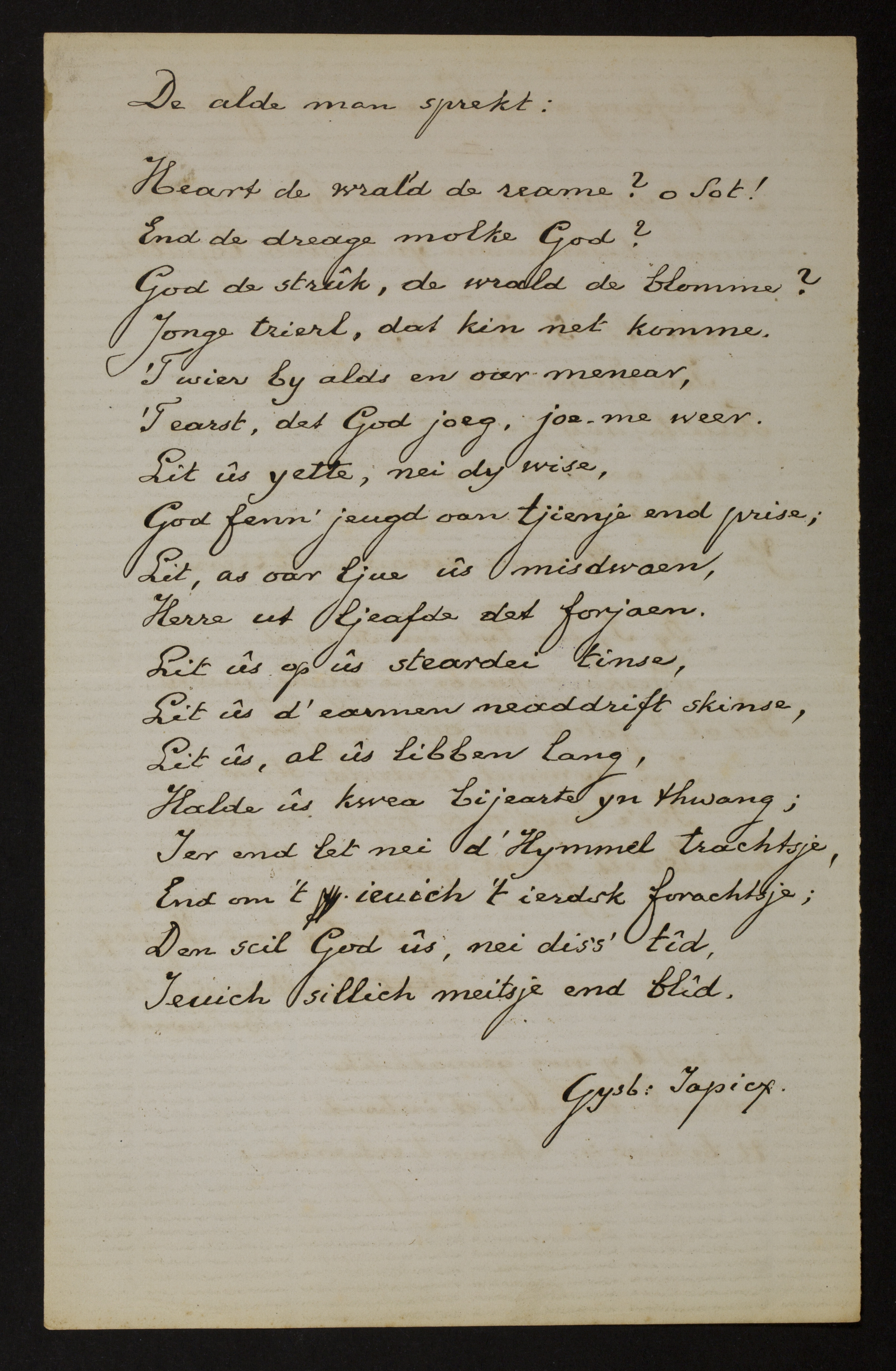 Johan Winkler aan [Guido Gezelle]