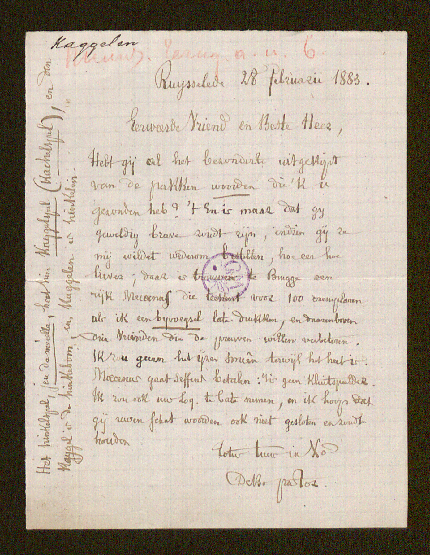 Leonard Lodewijk De Bo aan [Guido Gezelle]