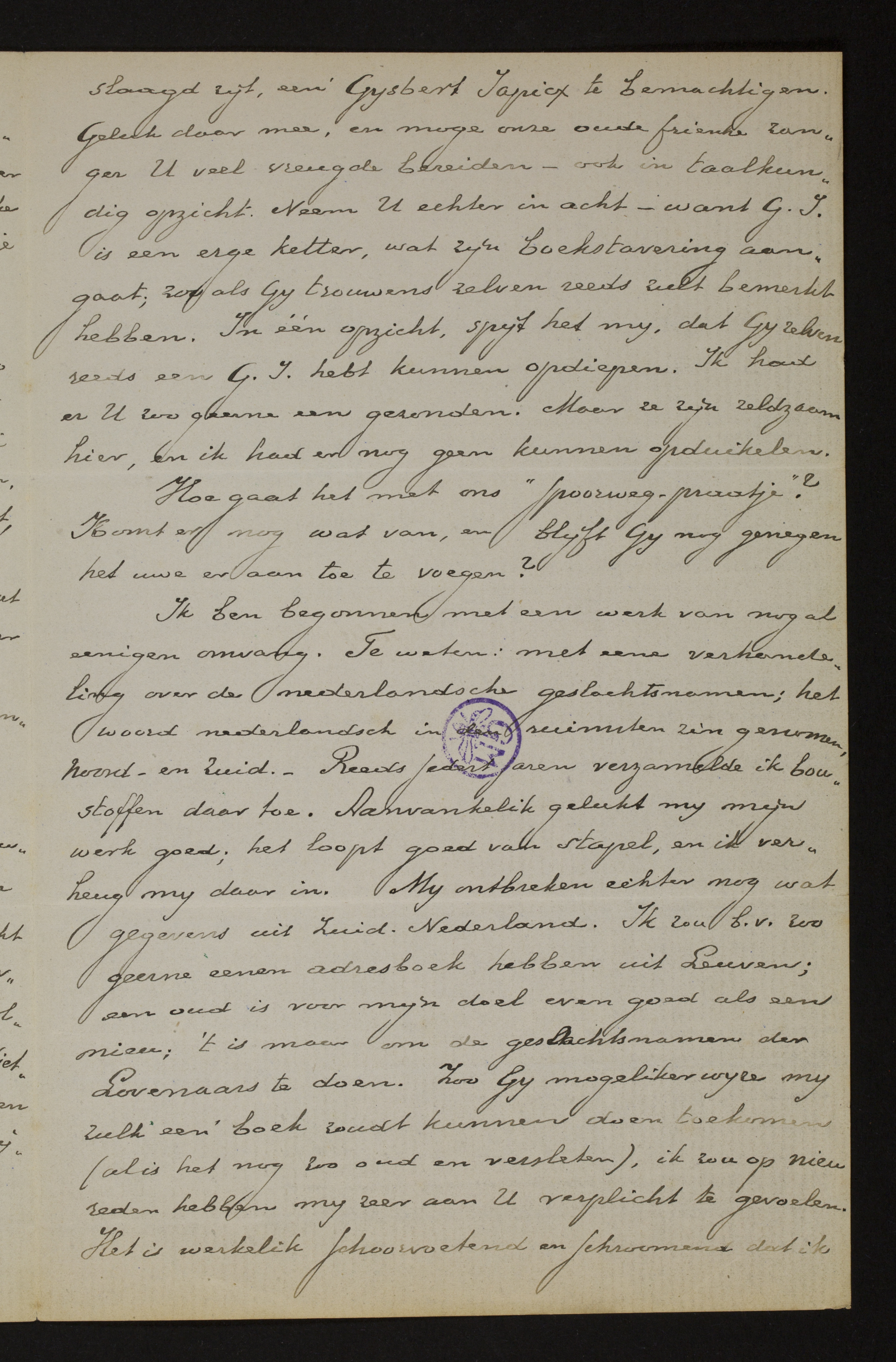 Johan Winkler aan [Guido Gezelle]