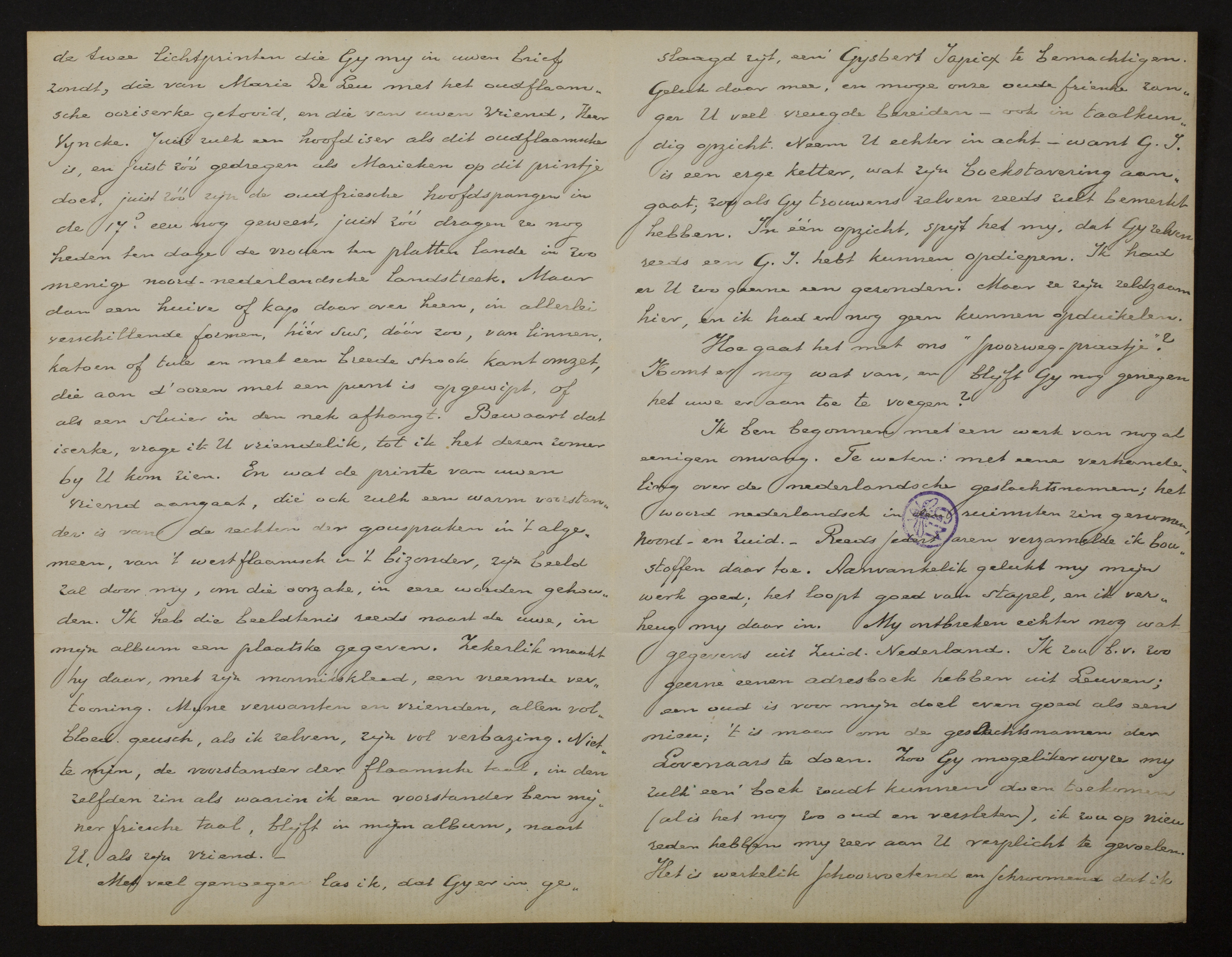 Johan Winkler aan [Guido Gezelle]