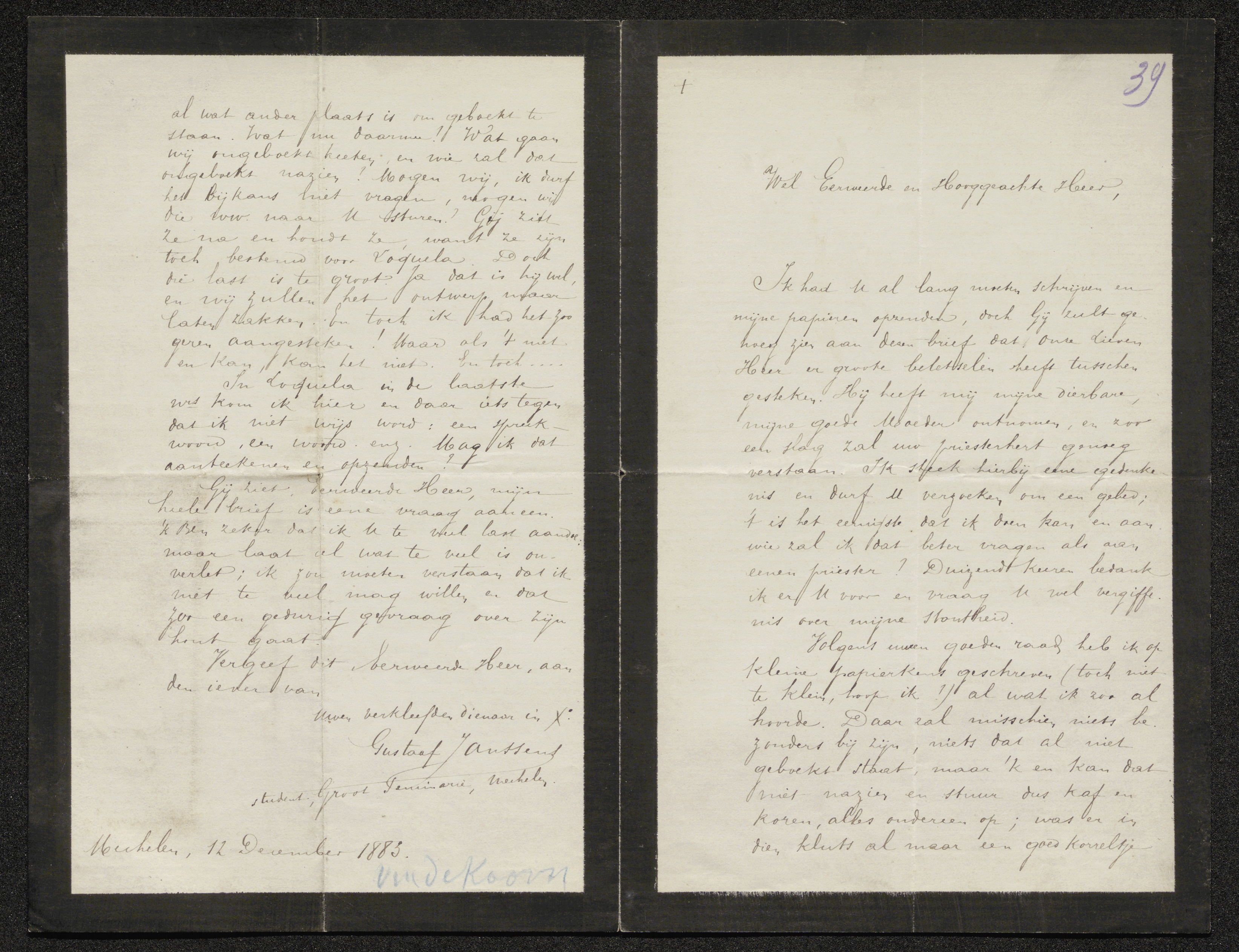 Gustaaf Hendrik Jozef Janssens aan [Guido Gezelle]