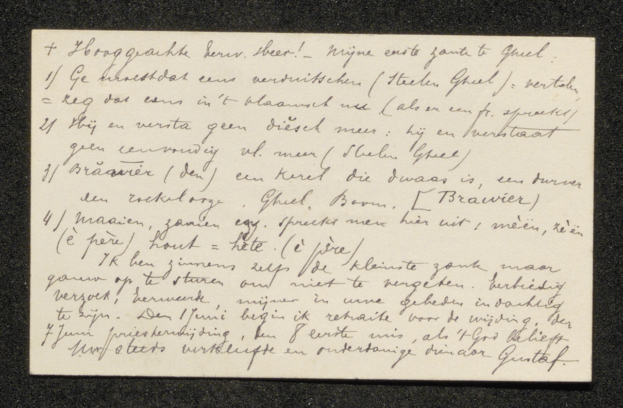 Gustaaf Hendrik Jozef Janssens aan Guido Gezelle