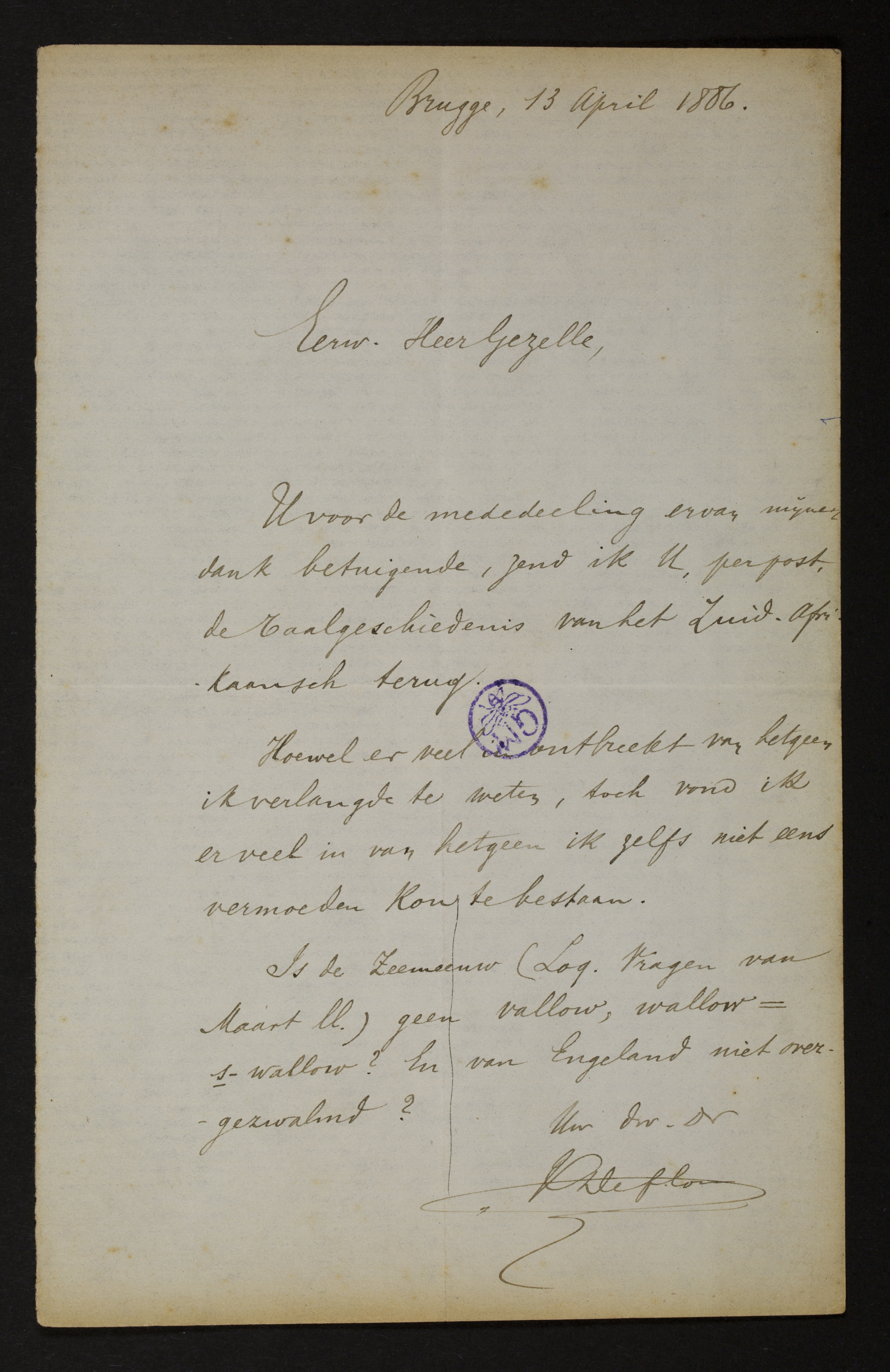 Karel Deflou aan [Guido Gezelle]