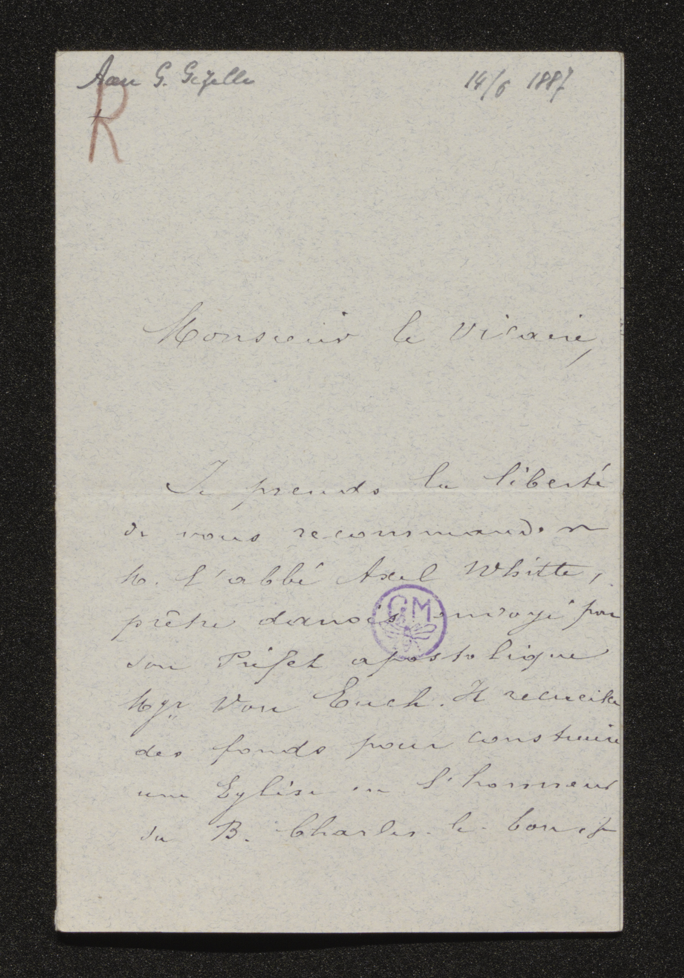 Mathilde Jeanne Marie de Robiano aan [Guido Gezelle]