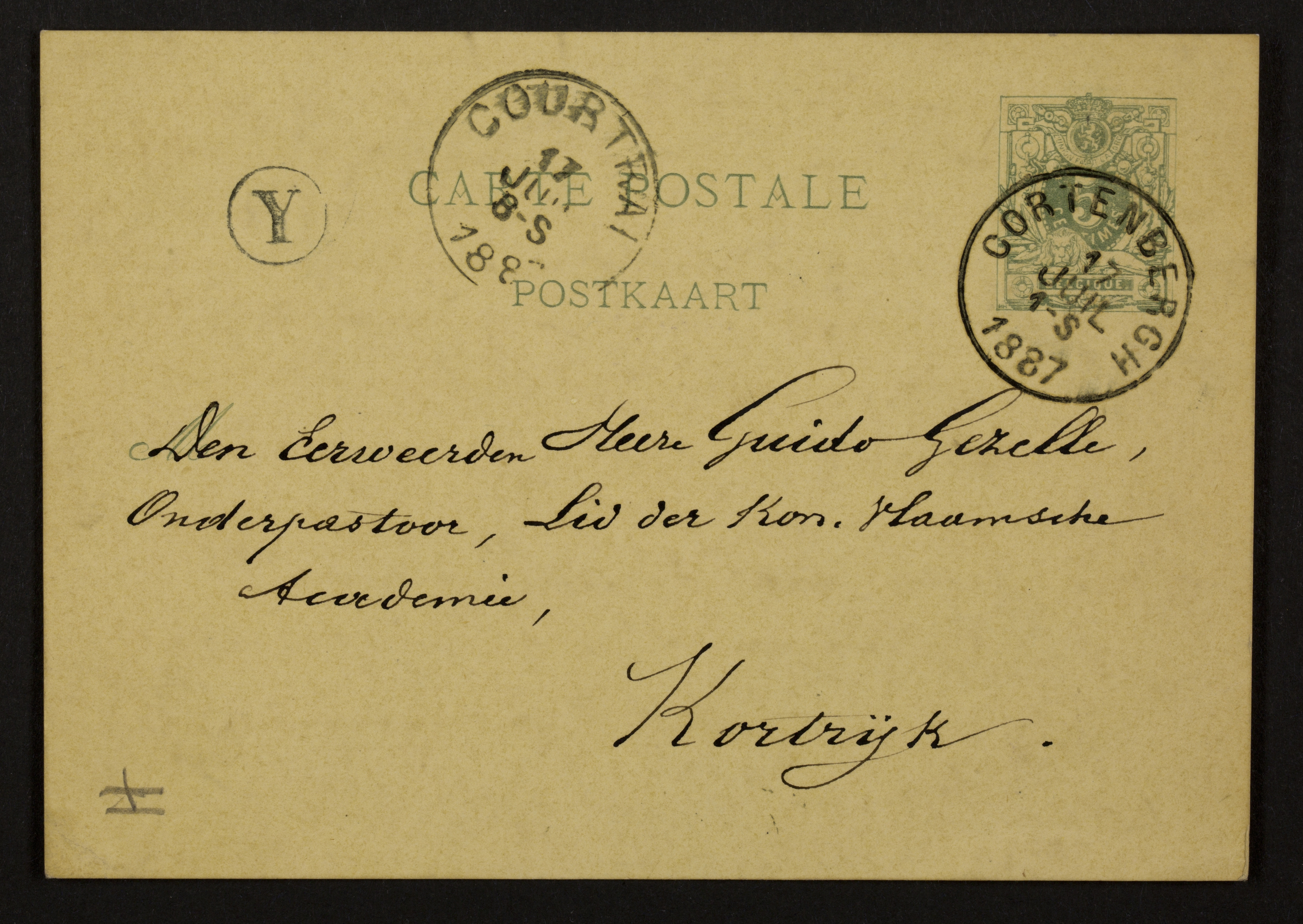 Karel Stallaert aan Guido Gezelle