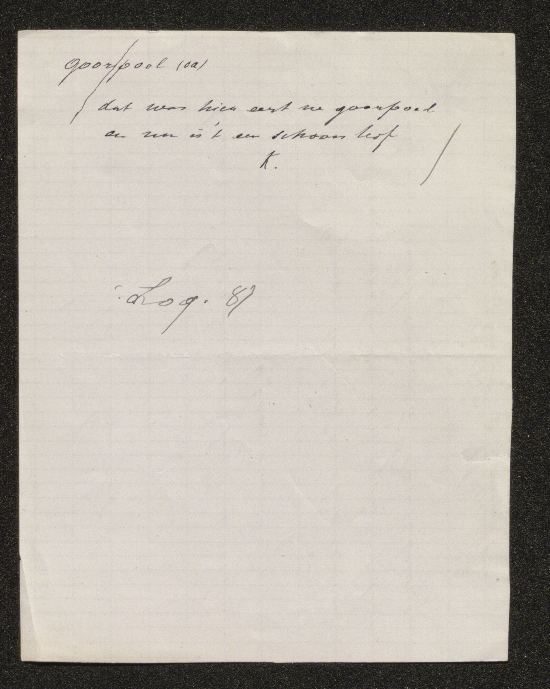 [Octavie van Gillewe (= Zuster Marie Stanislas)] aan [Guido Gezelle]