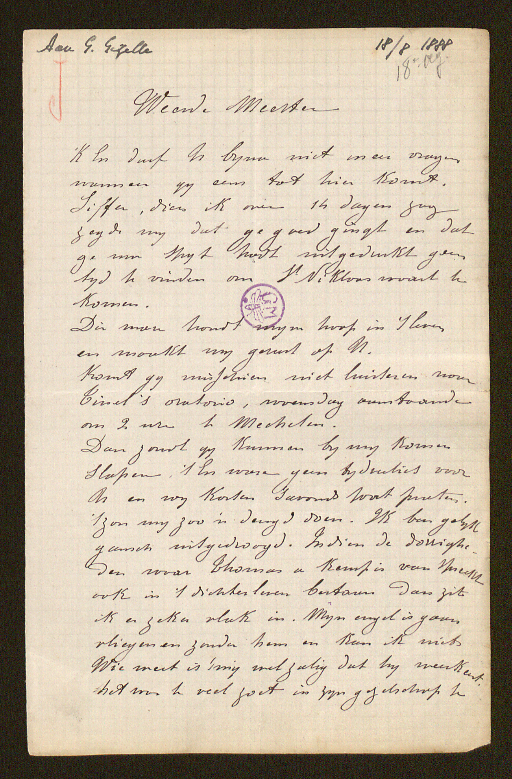 Alfons J. M. Janssens aan [Guido Gezelle]