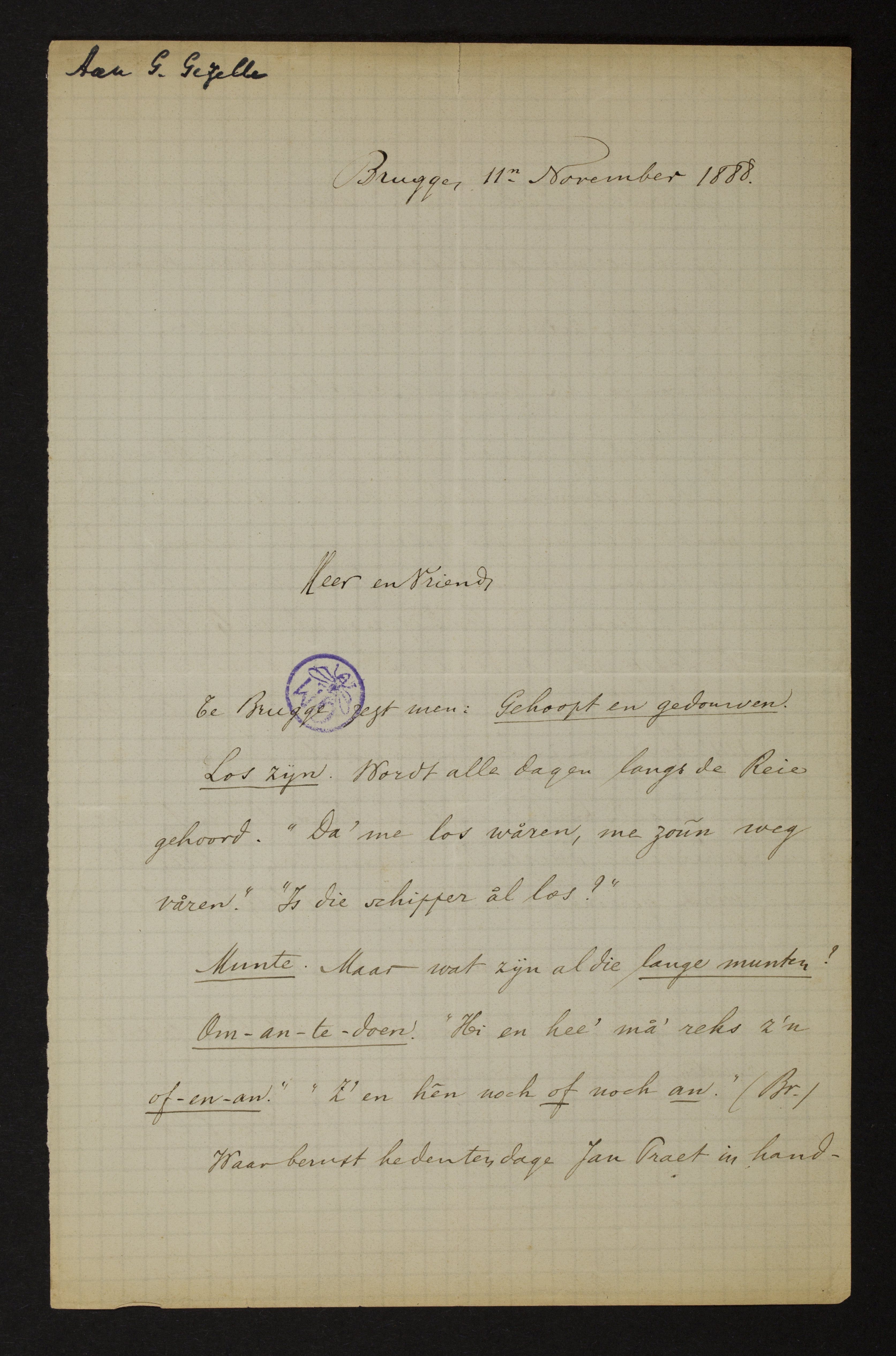 Karel Deflou aan [Guido Gezelle]