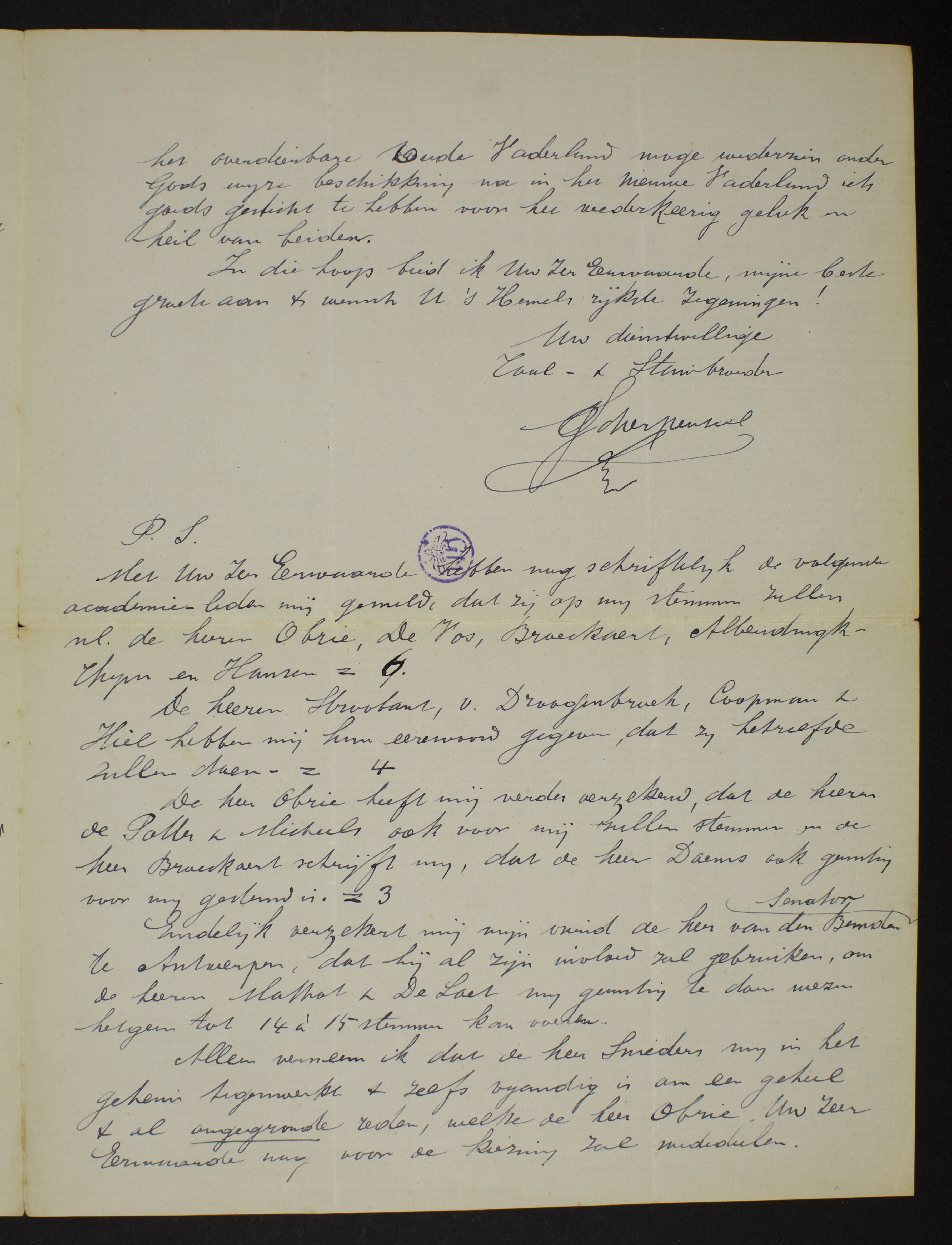 Peter Jozef Scherpenseel aan [Guido Gezelle]