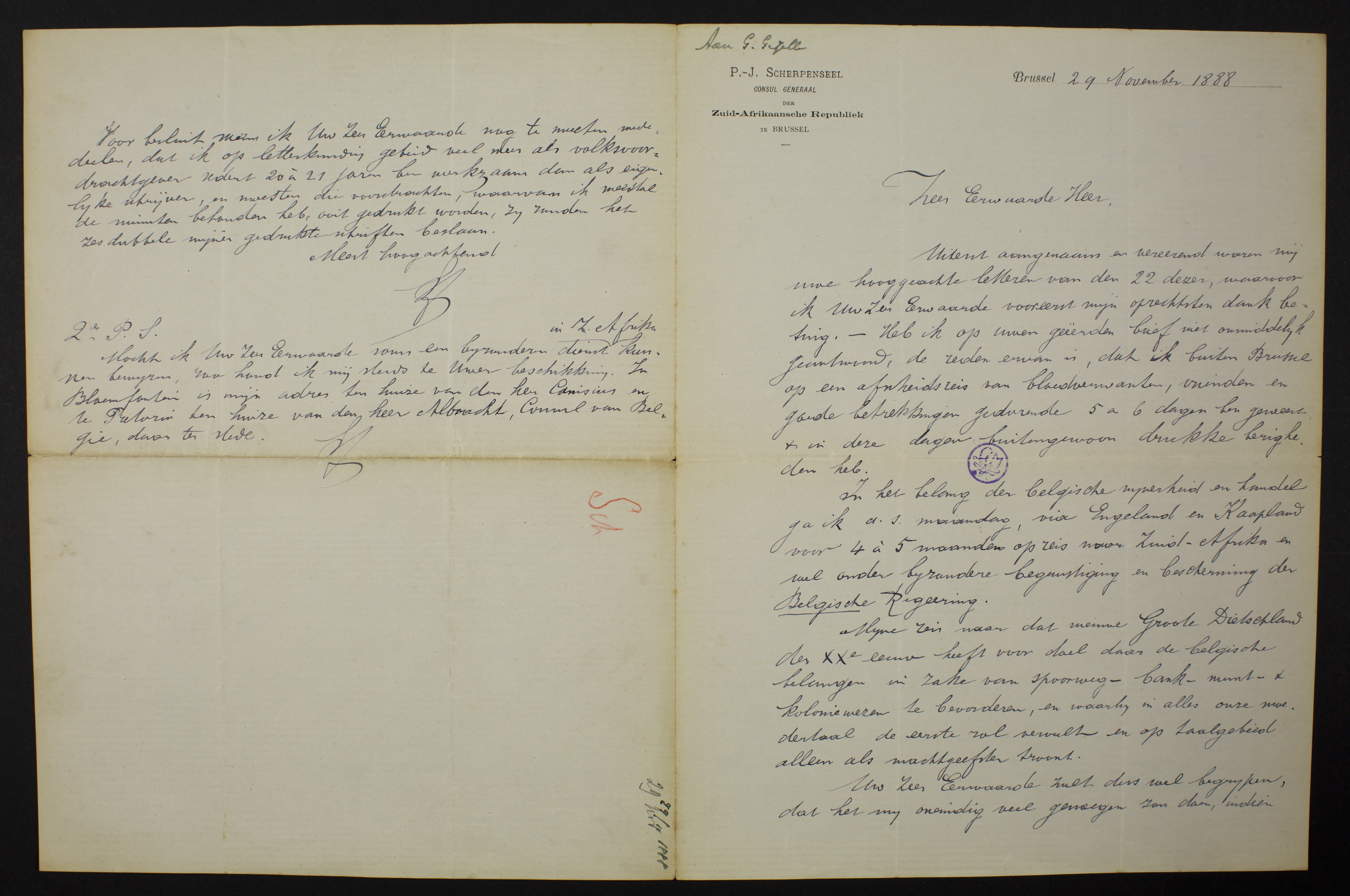 Peter Jozef Scherpenseel aan [Guido Gezelle]