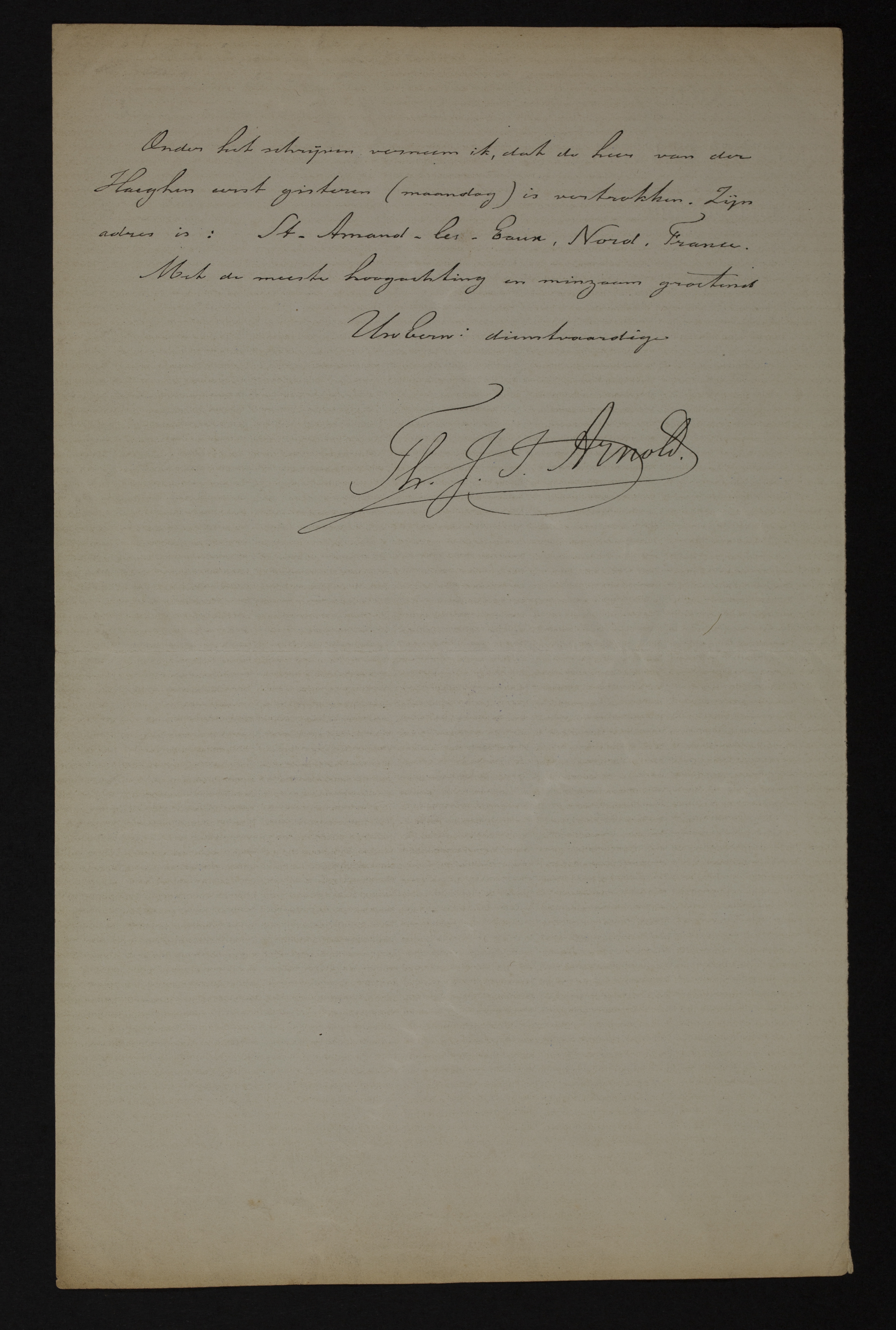 Theodoor Jacob Ignaas Arnold aan [Guido Gezelle]