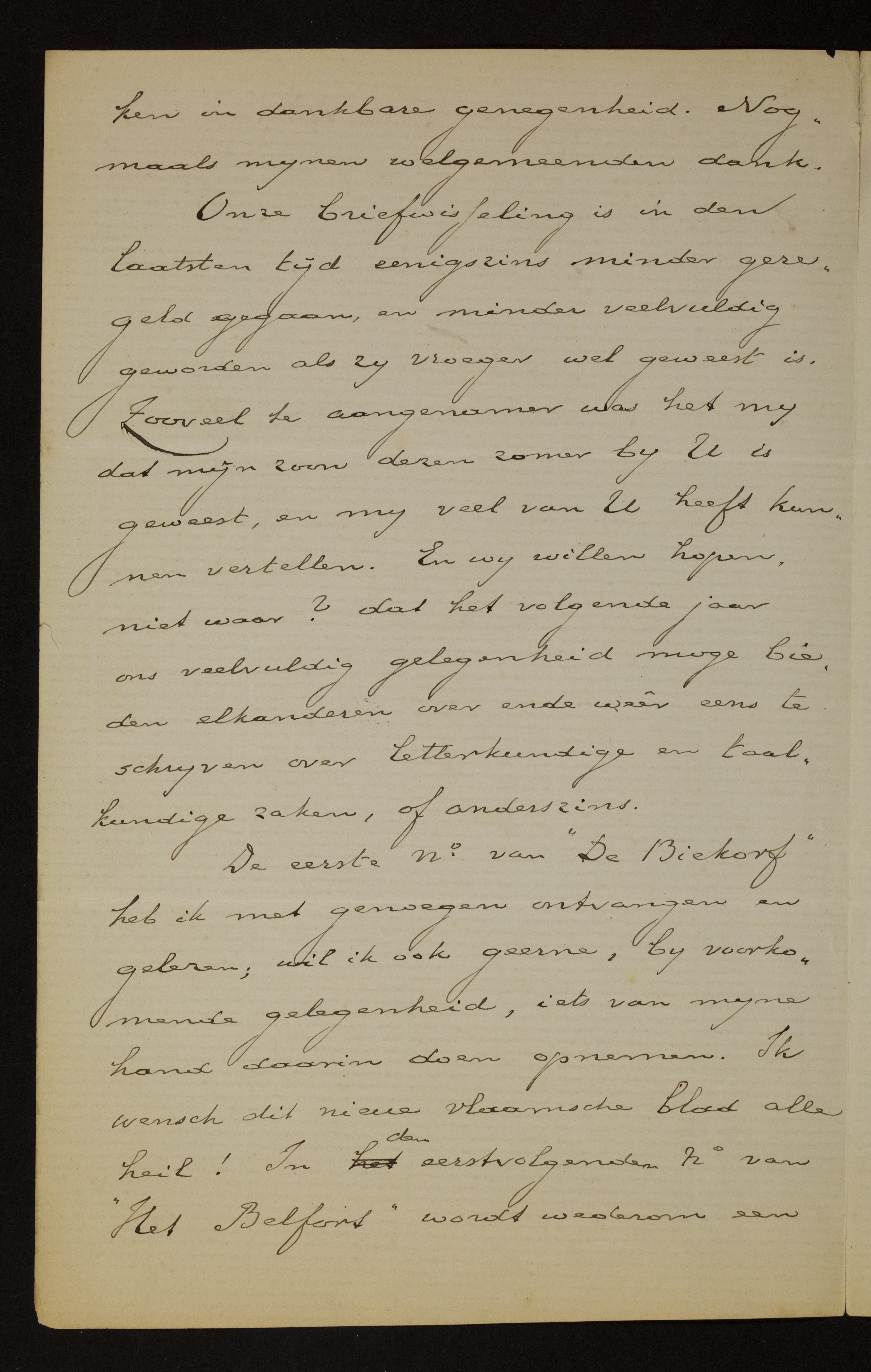 Johan Winkler aan [Guido Gezelle]