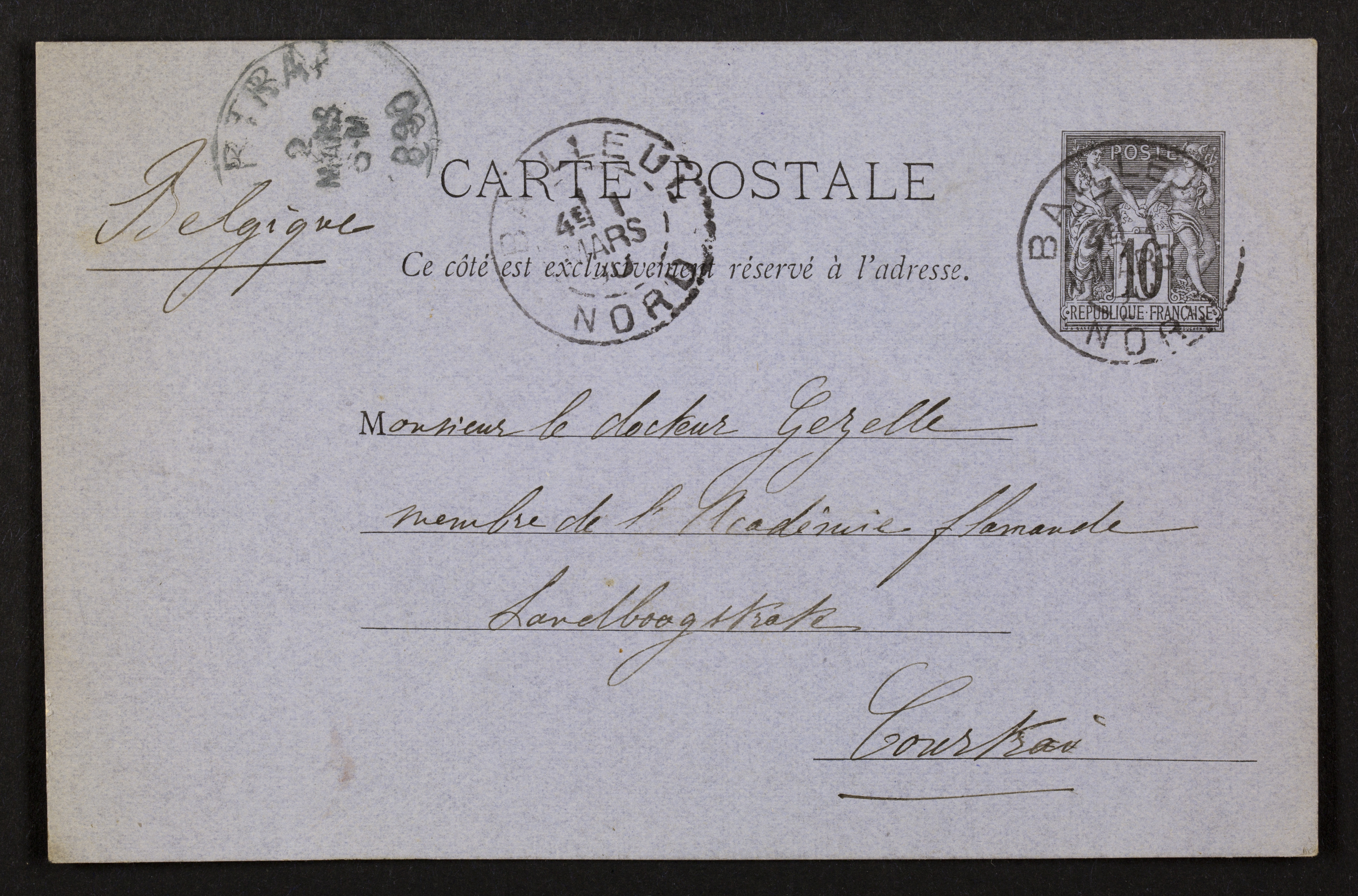 Eugeen Cortyl aan Guido Gezelle