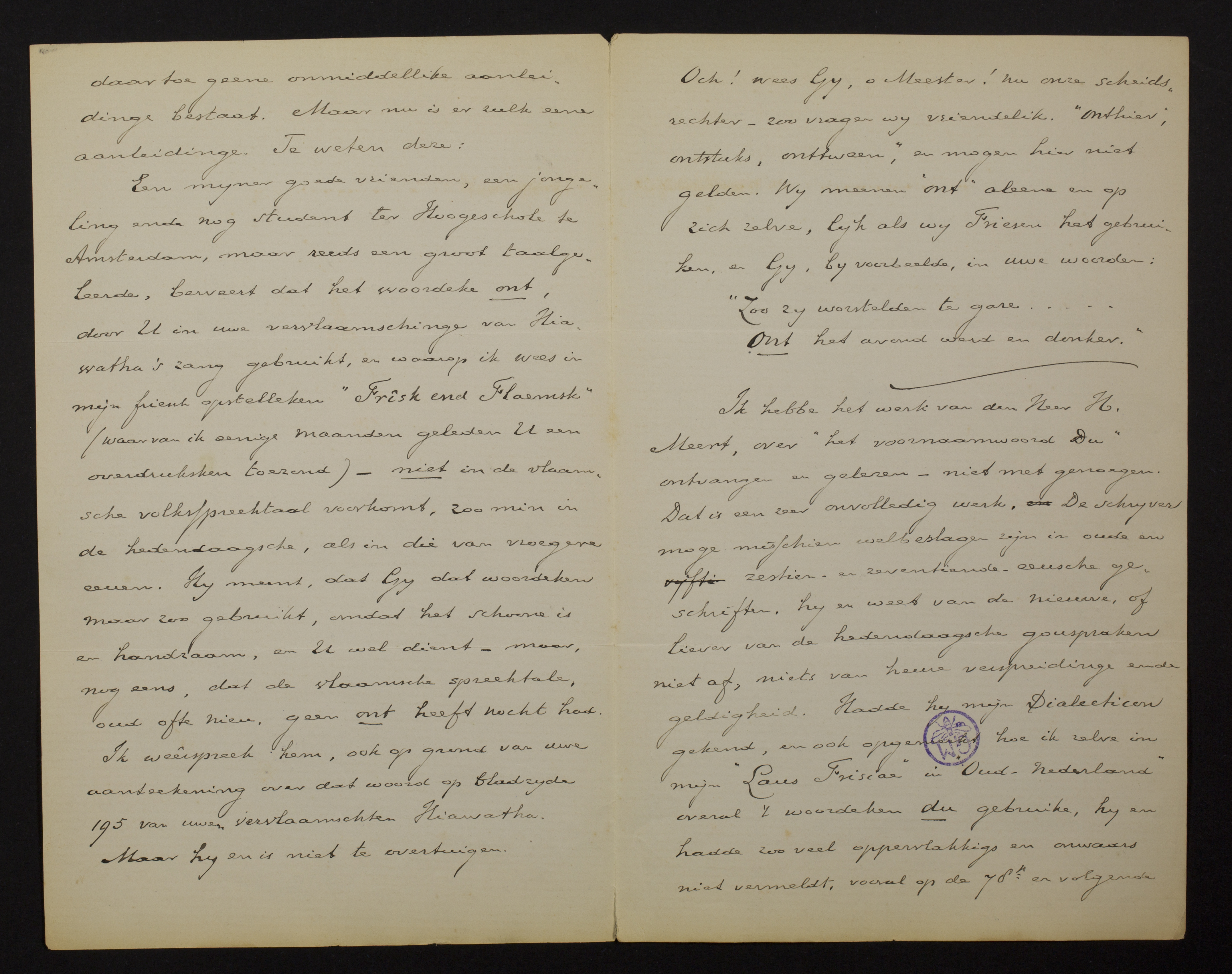 Johan Winkler aan [Guido Gezelle]