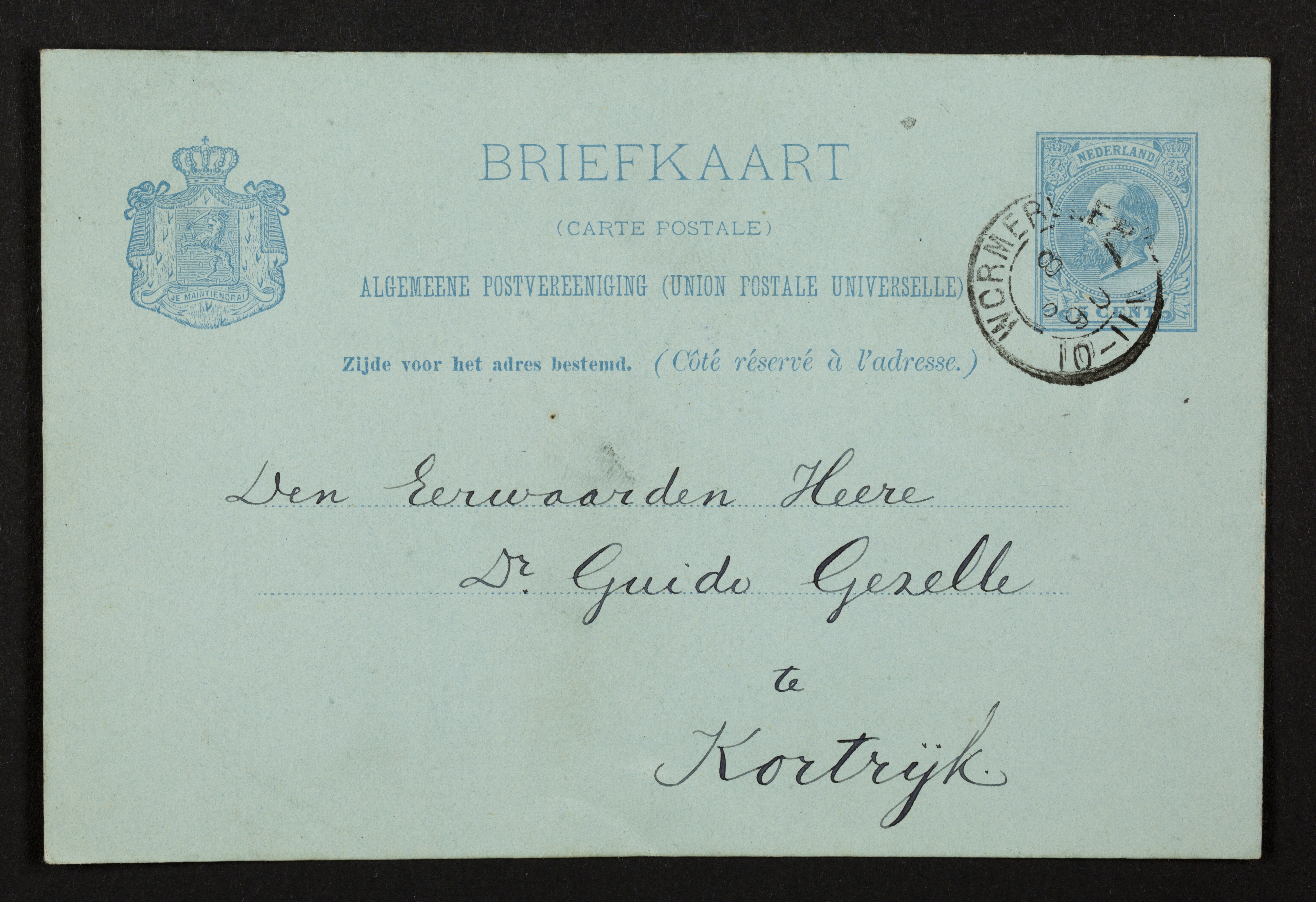 Gerrit Jacob Boekenoogen aan Guido Gezelle