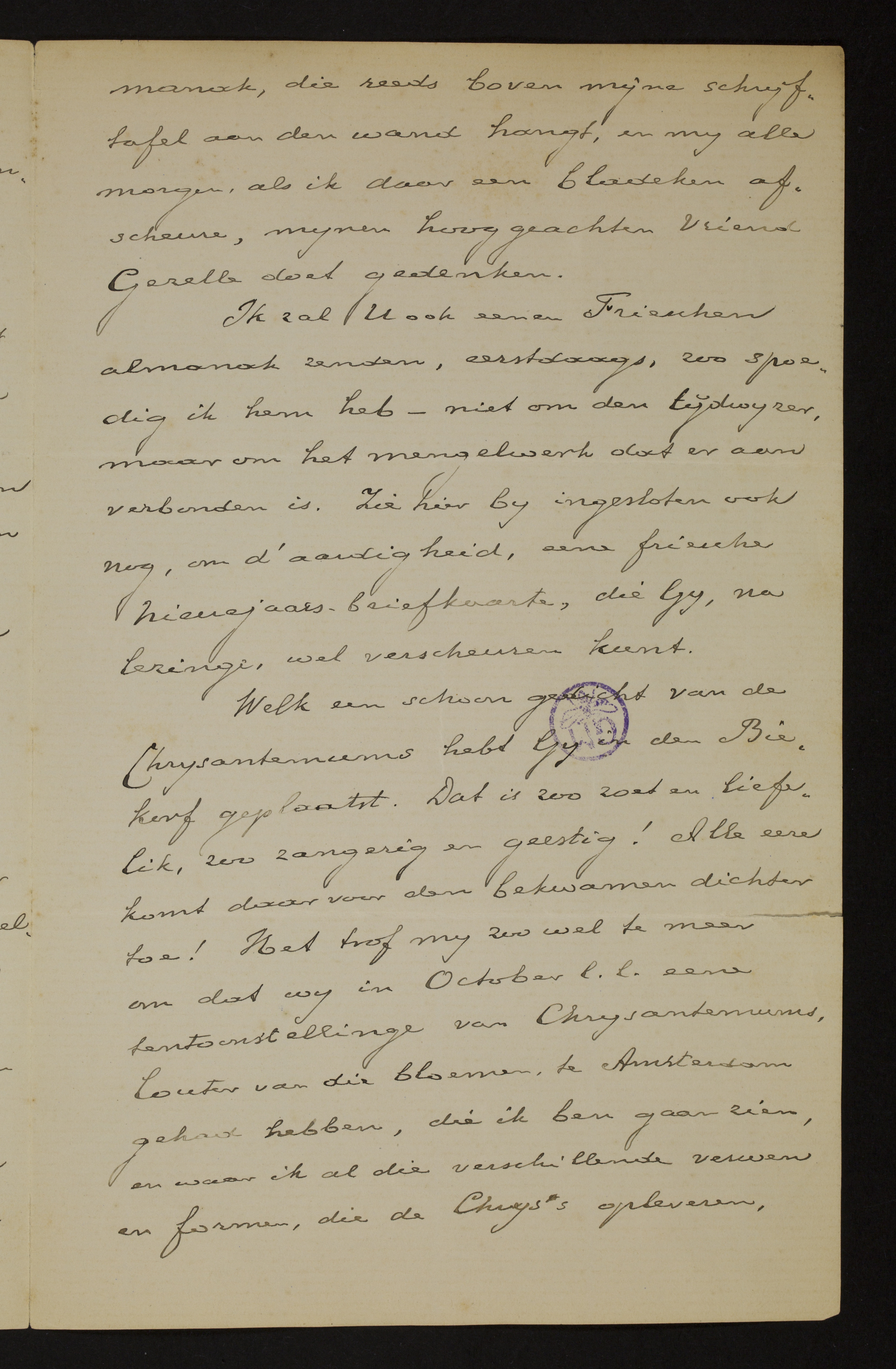 Johan Winkler aan [Guido Gezelle]